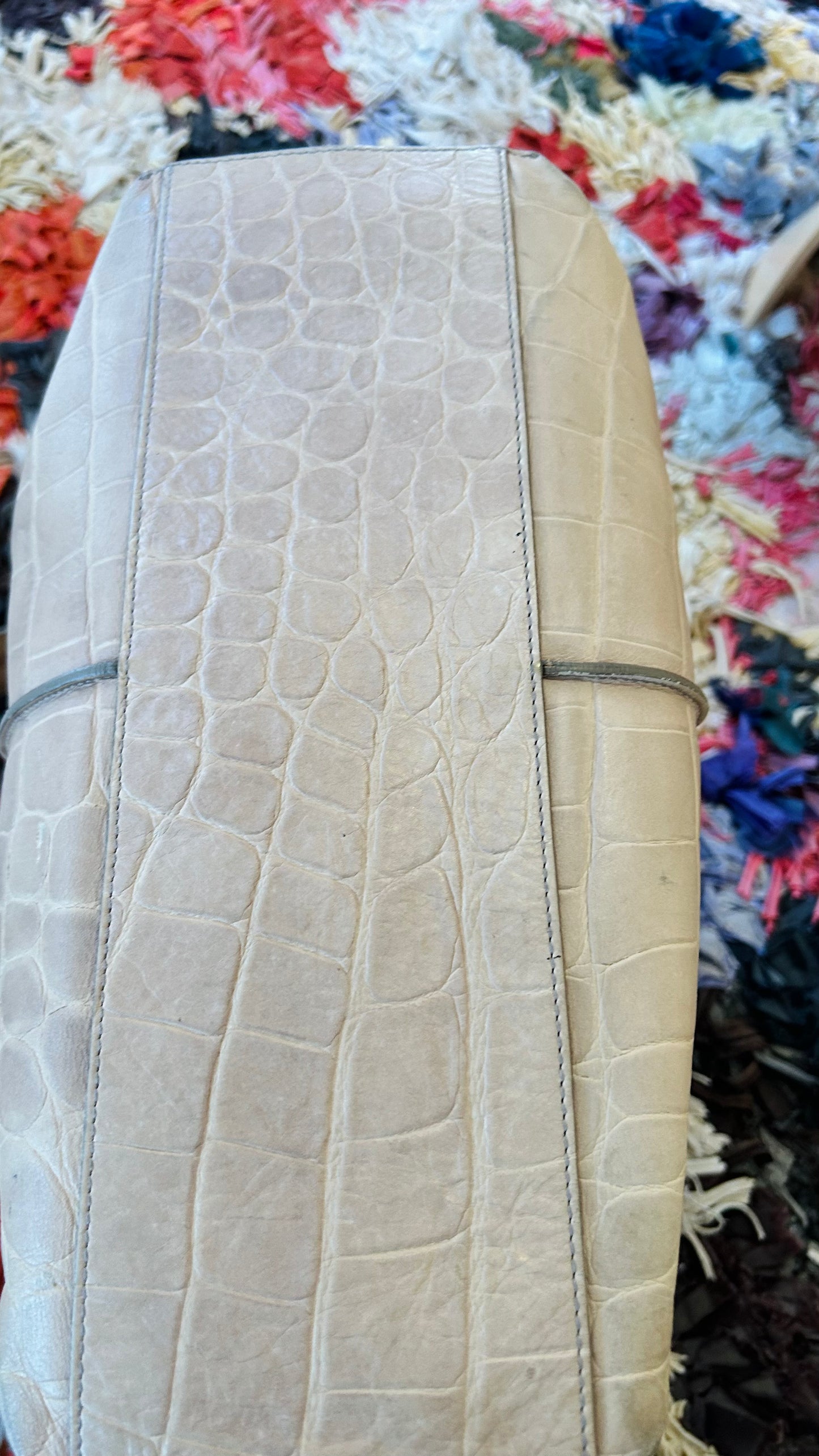 FURLA Vintage Shopper beige Kroko