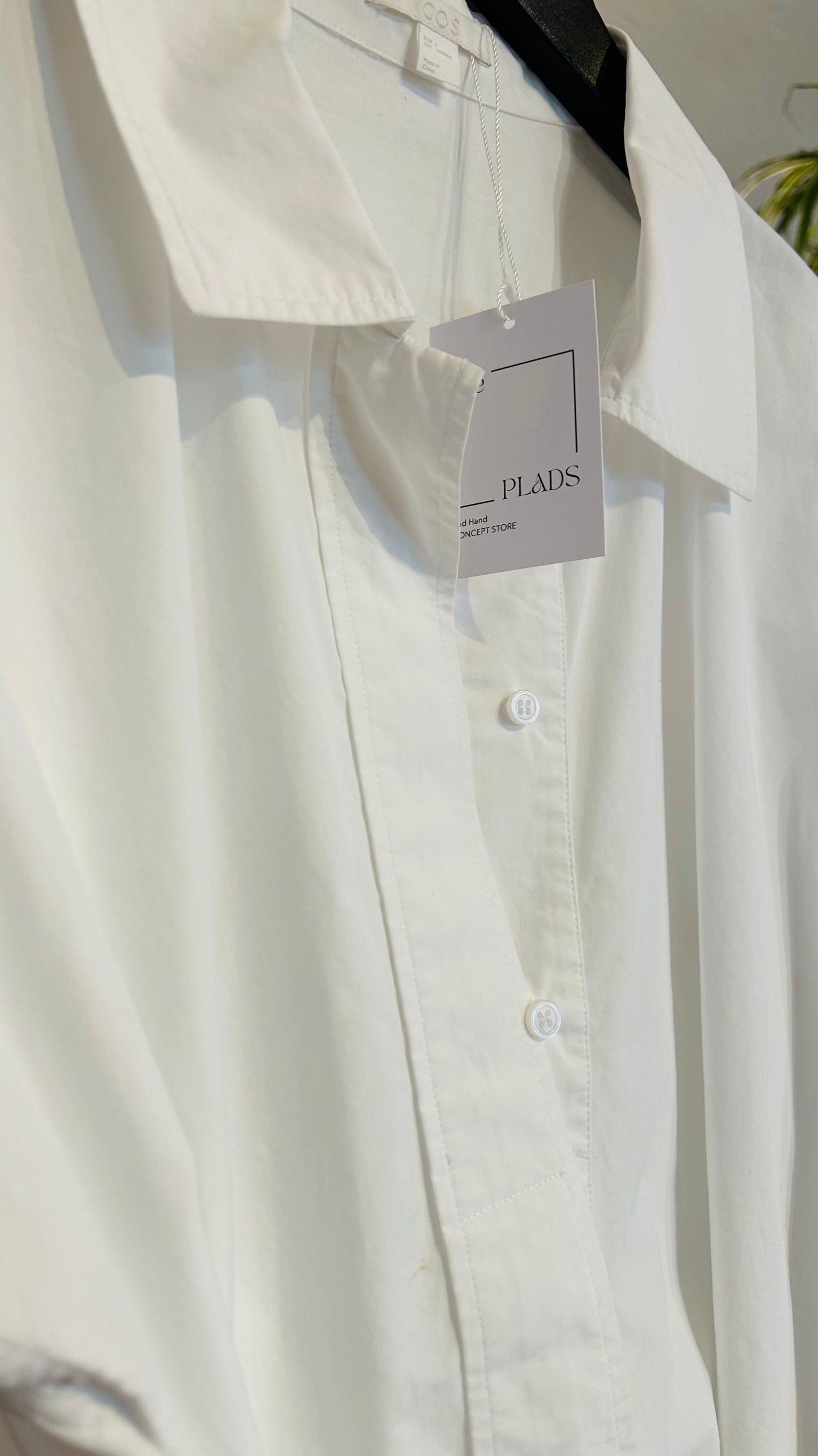 COS Longbluse weiß Bindegürtel