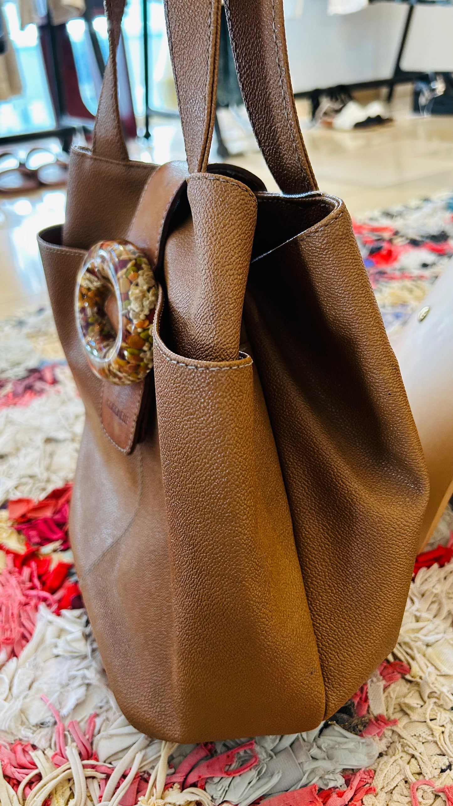 COCCINELLE Tasche braun Schnalle