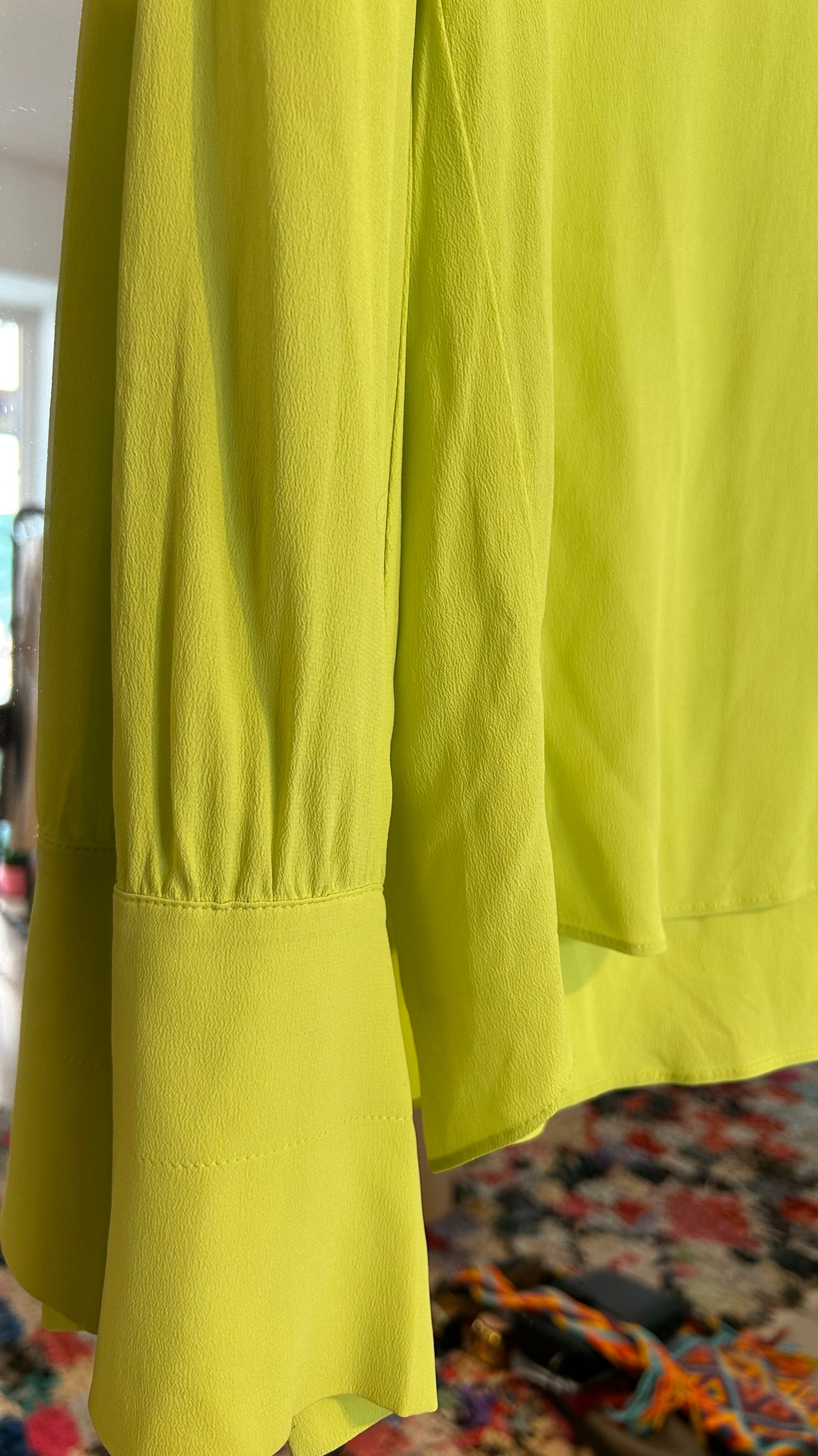 LUISA CERANO Seidenbluse neongrün