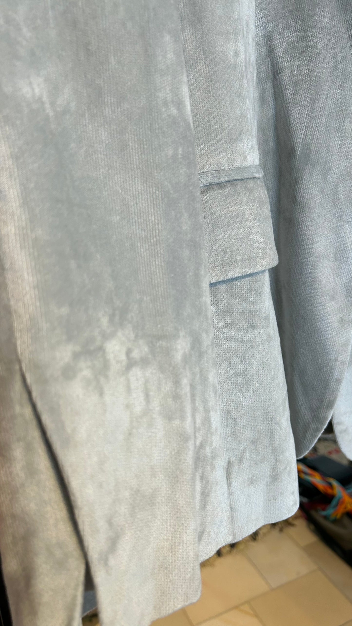 NUDE Blazer Samt hellgrau