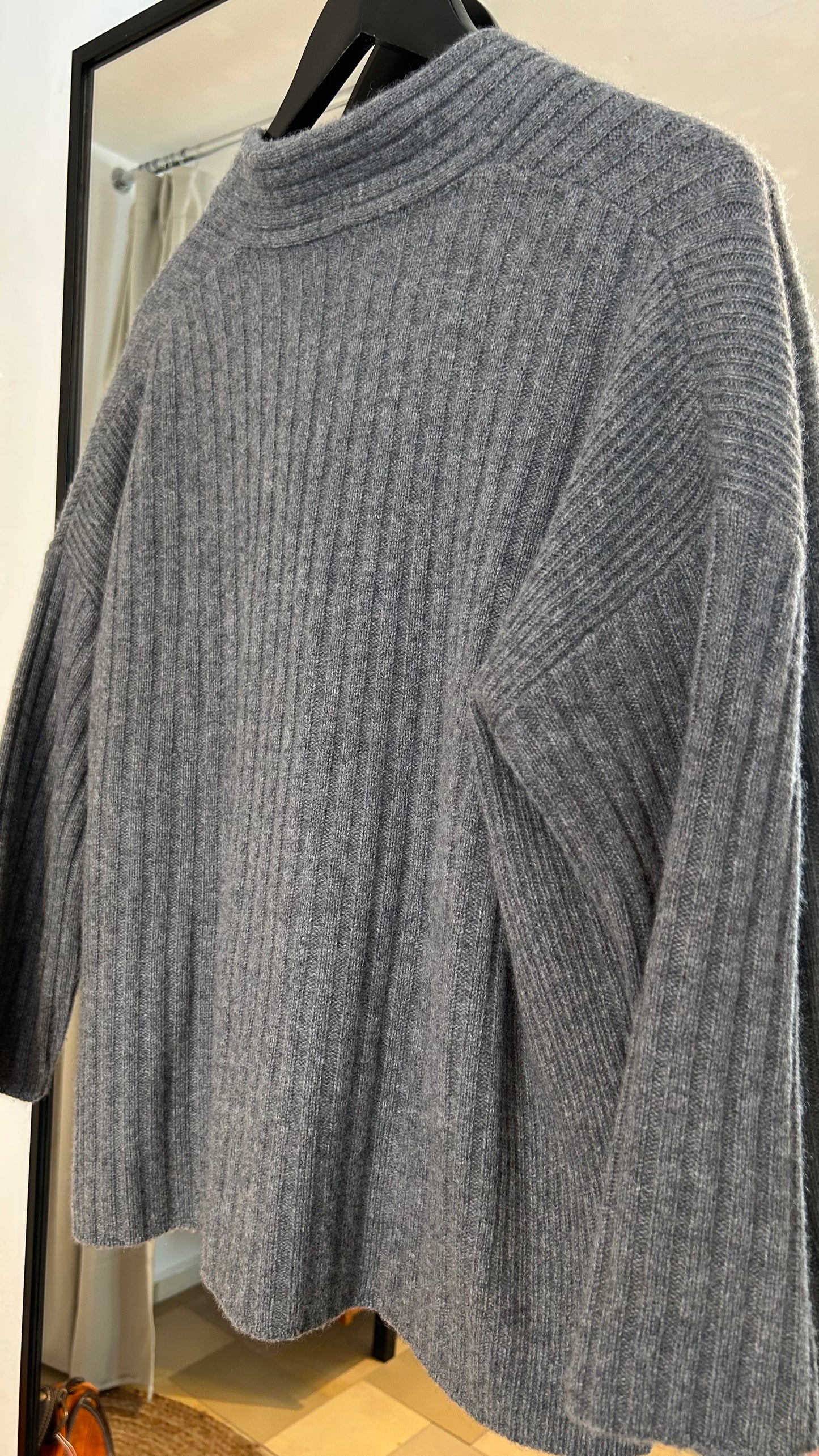 REPEAT Kaschmir Strickjacke grau