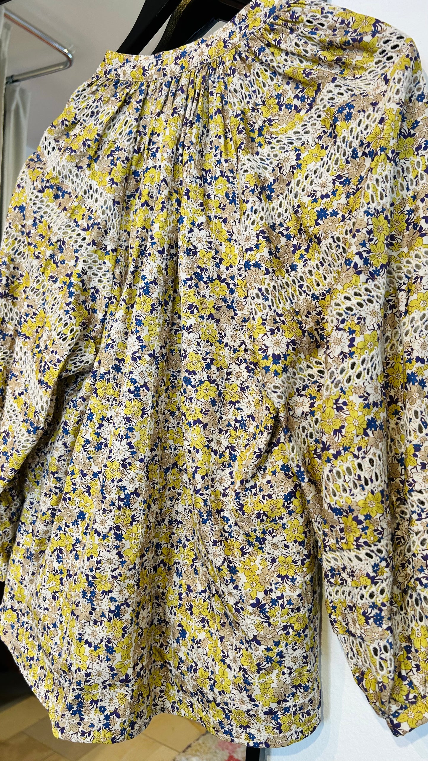 MAJE Bluse gelb floral / XS-S