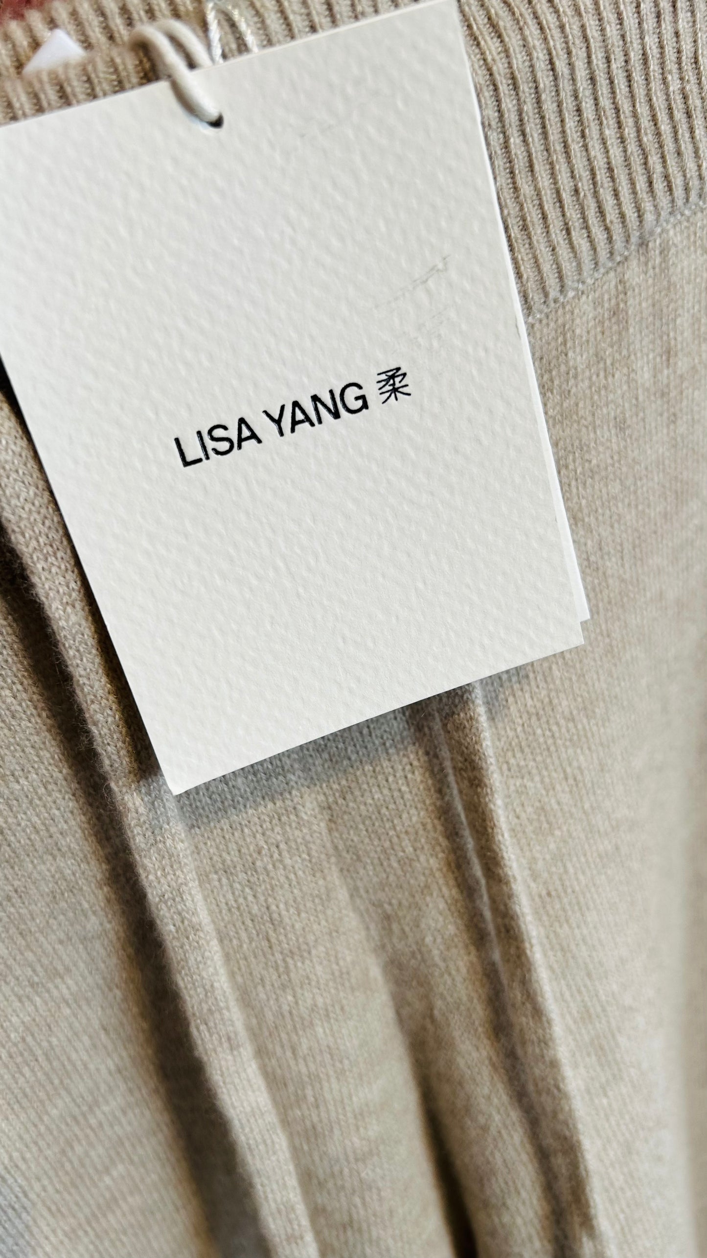 LISA YANG Kaschmirhose beige