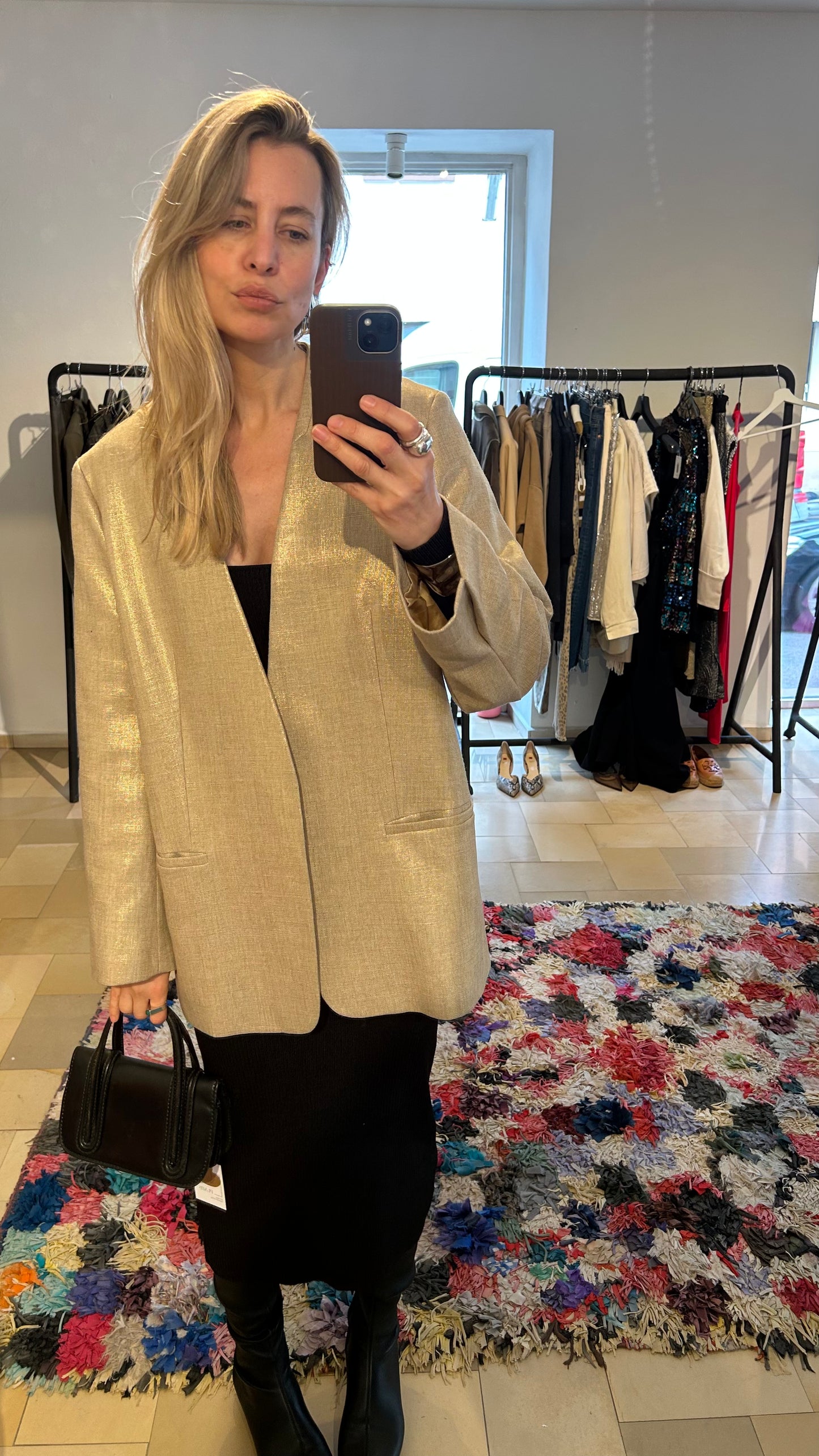 COS Kragenloser Blazer gold / 44