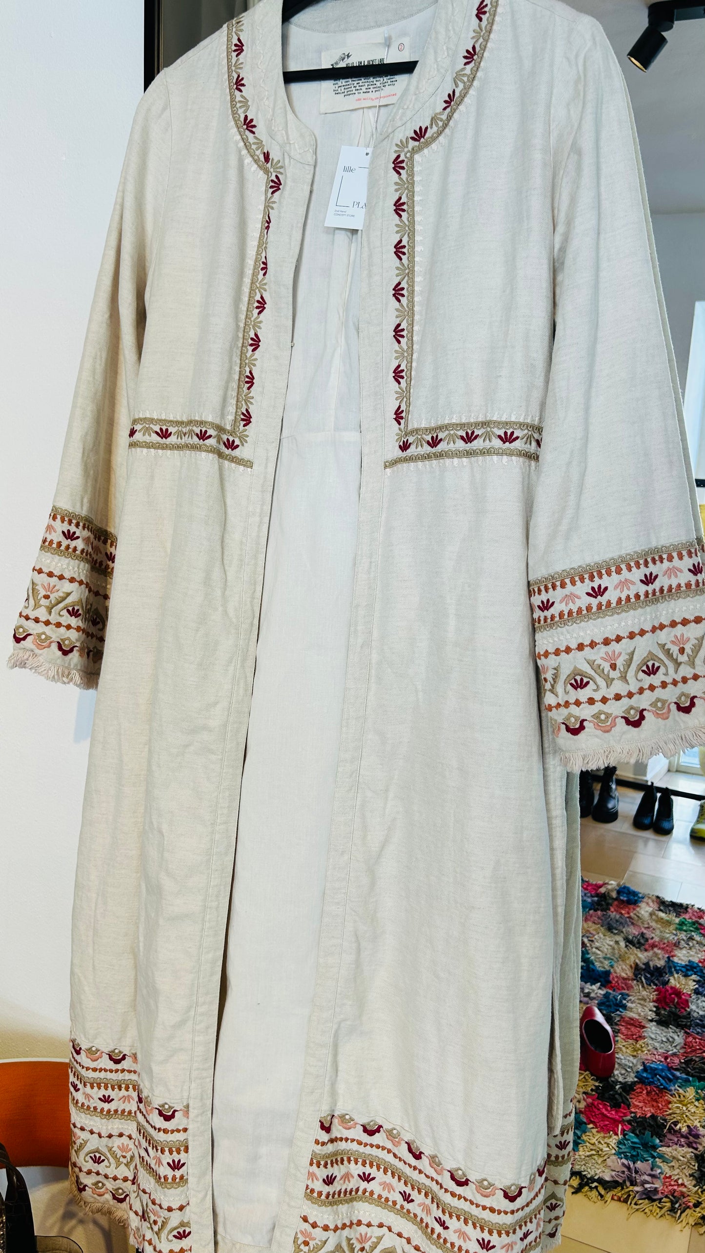 ODD MOLLY Kaftan Mantel beige
