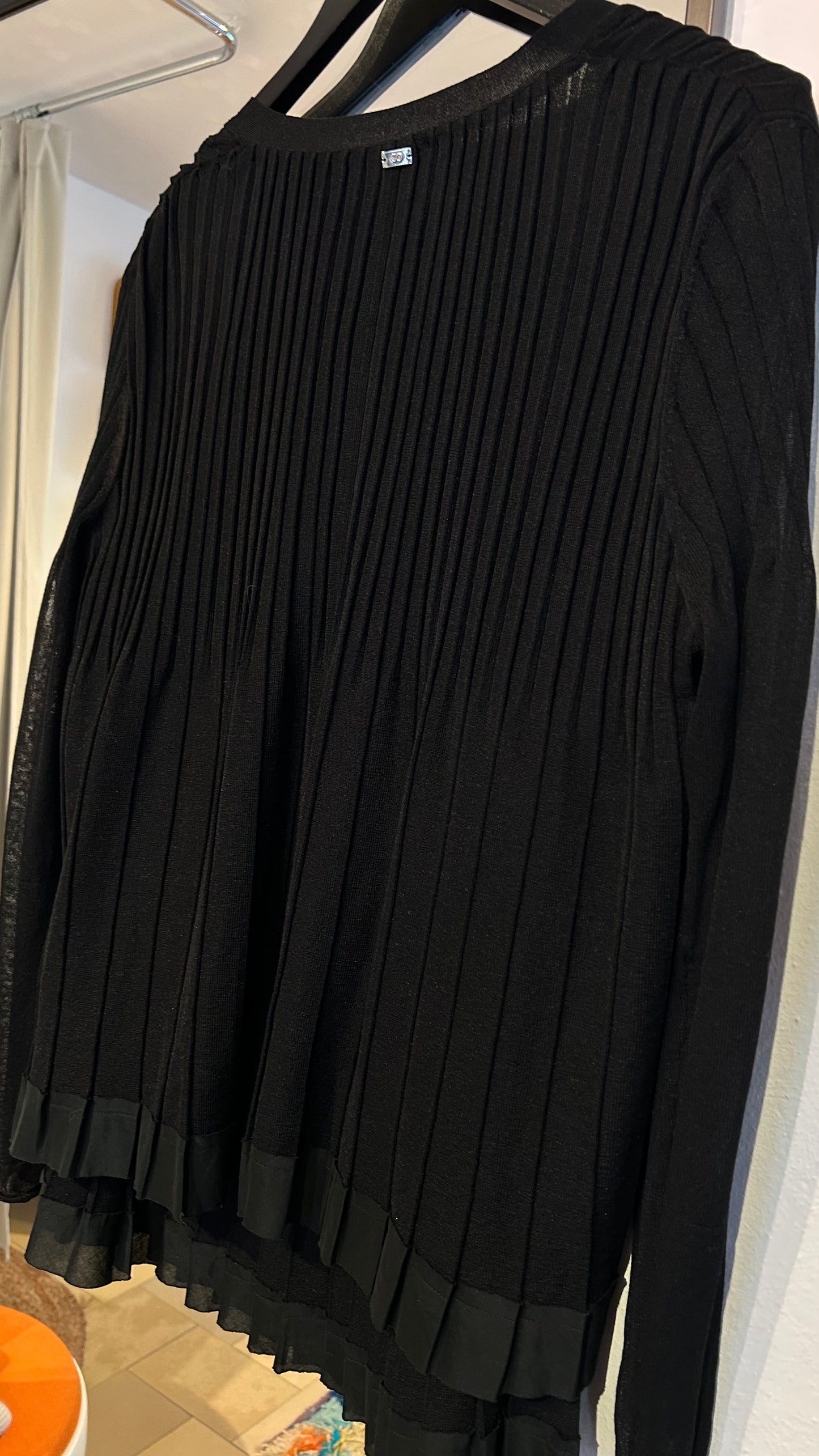 ESCADA SPORT Twinset schwarz Plissee / L