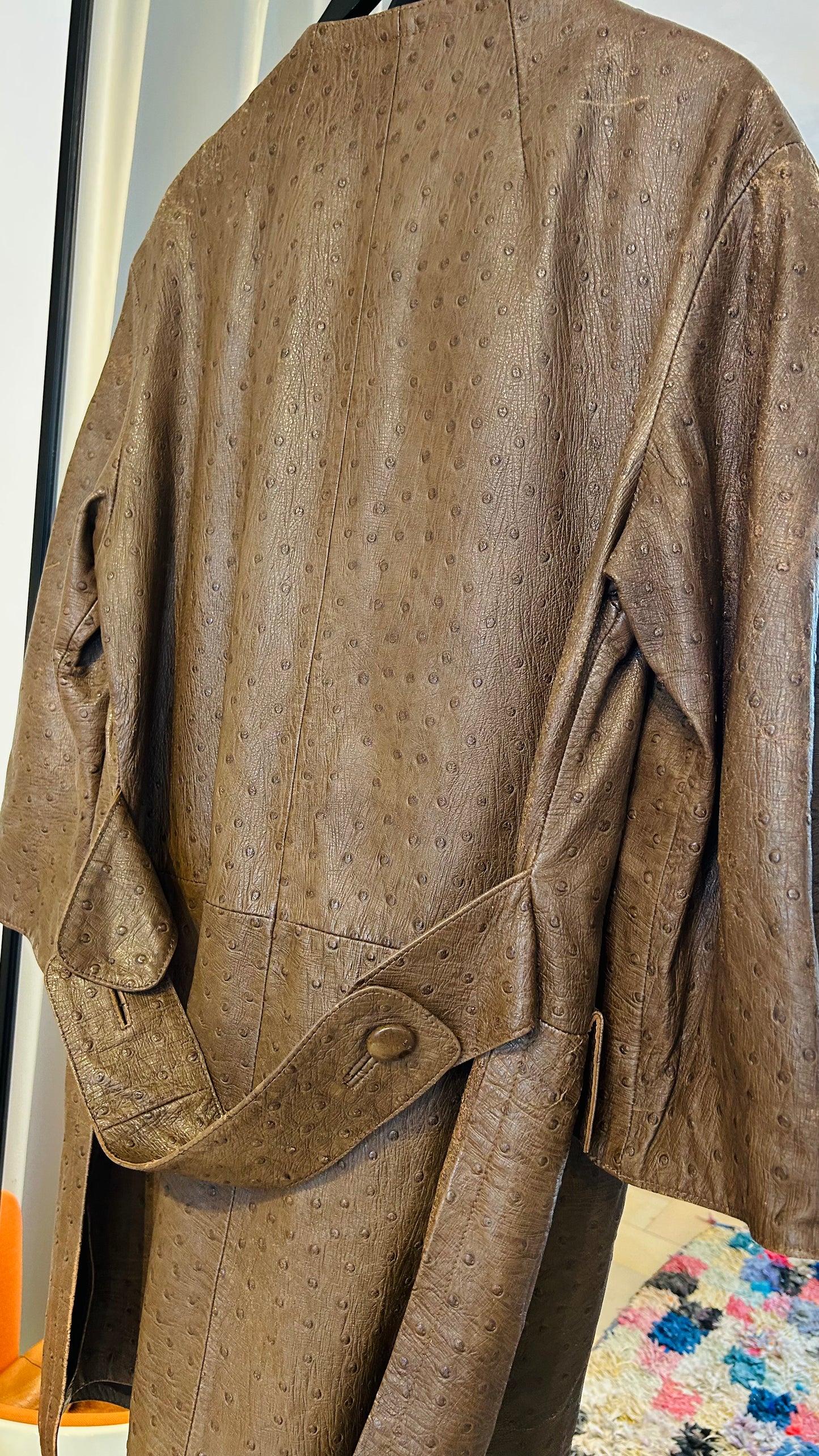 VINTAGE Ledermantel 70s