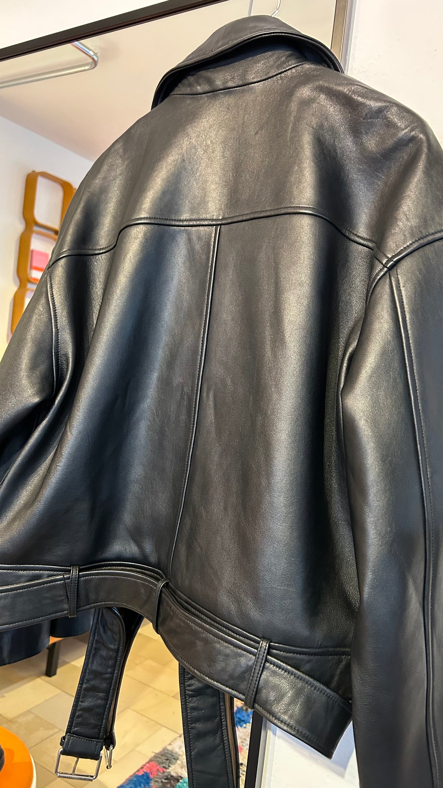 SAISON 1865 Lederjacke schwarz / M