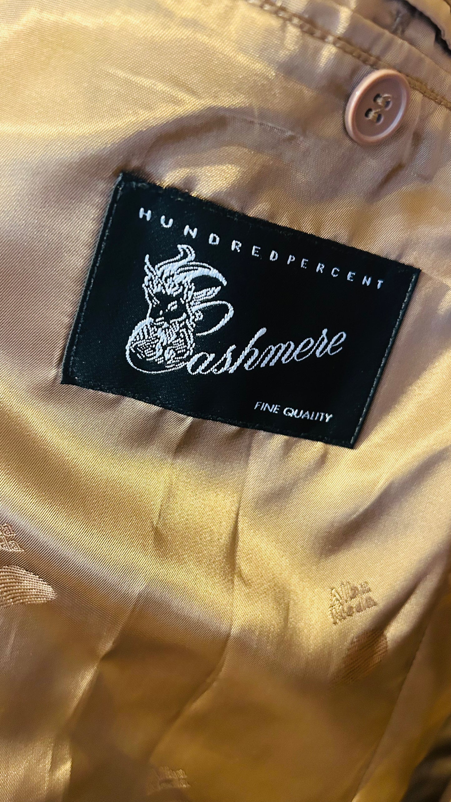 ALBA MODA Vintage 90s Kaschmirmantel cognac