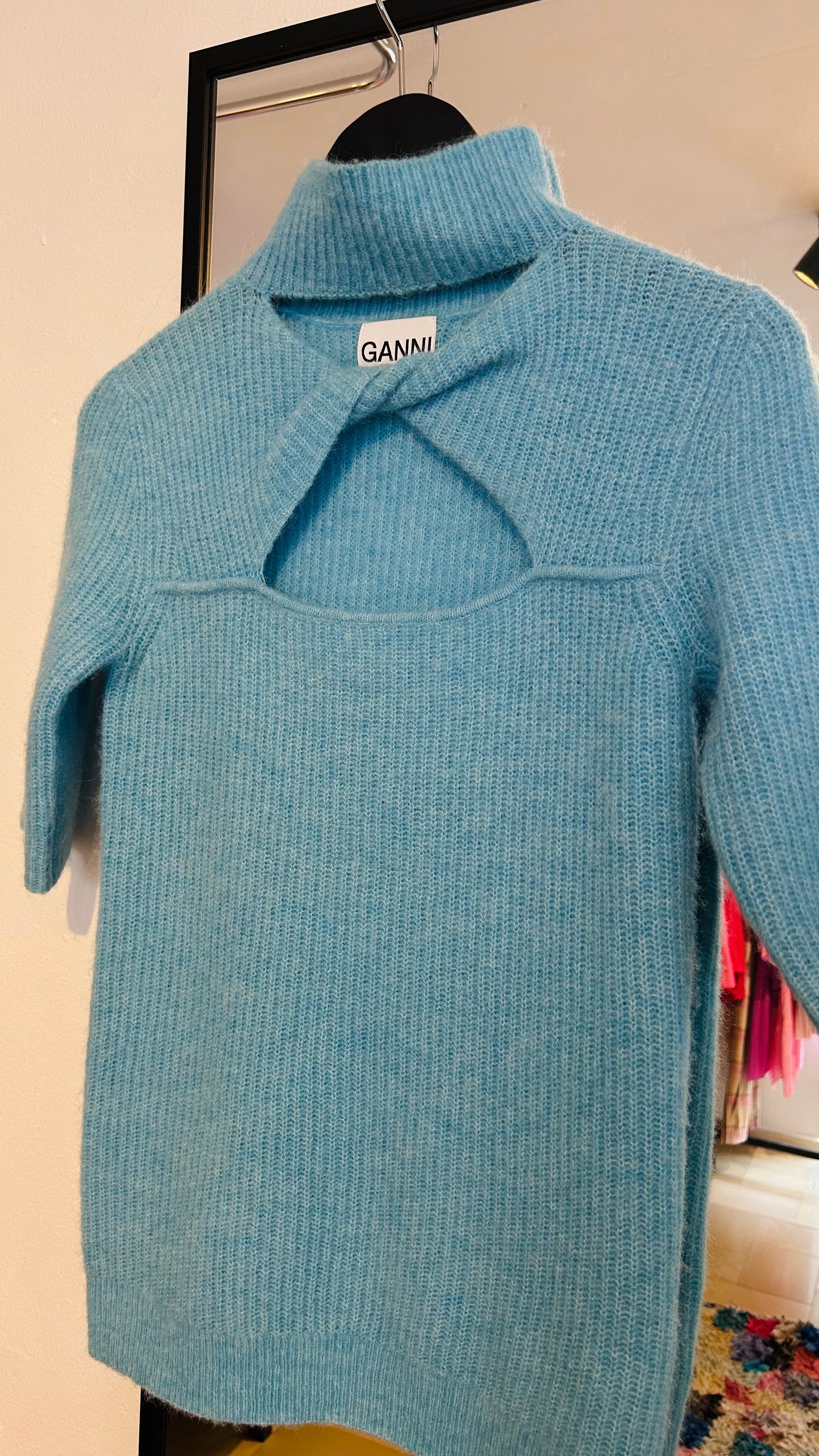 GANNI Strickpullover türkis
