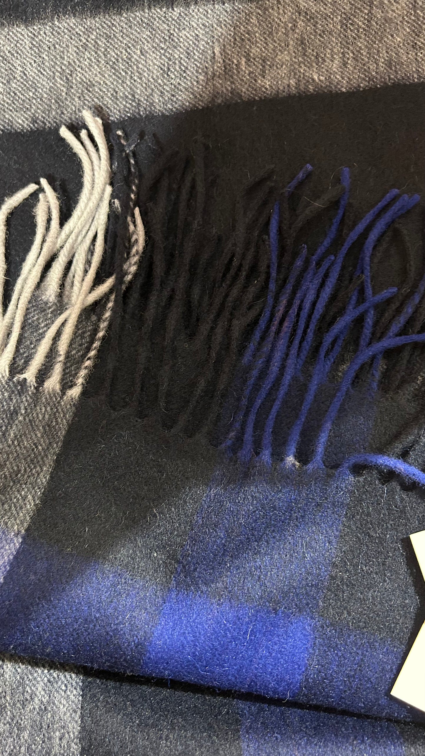 PETER HAHN Wollschal blau