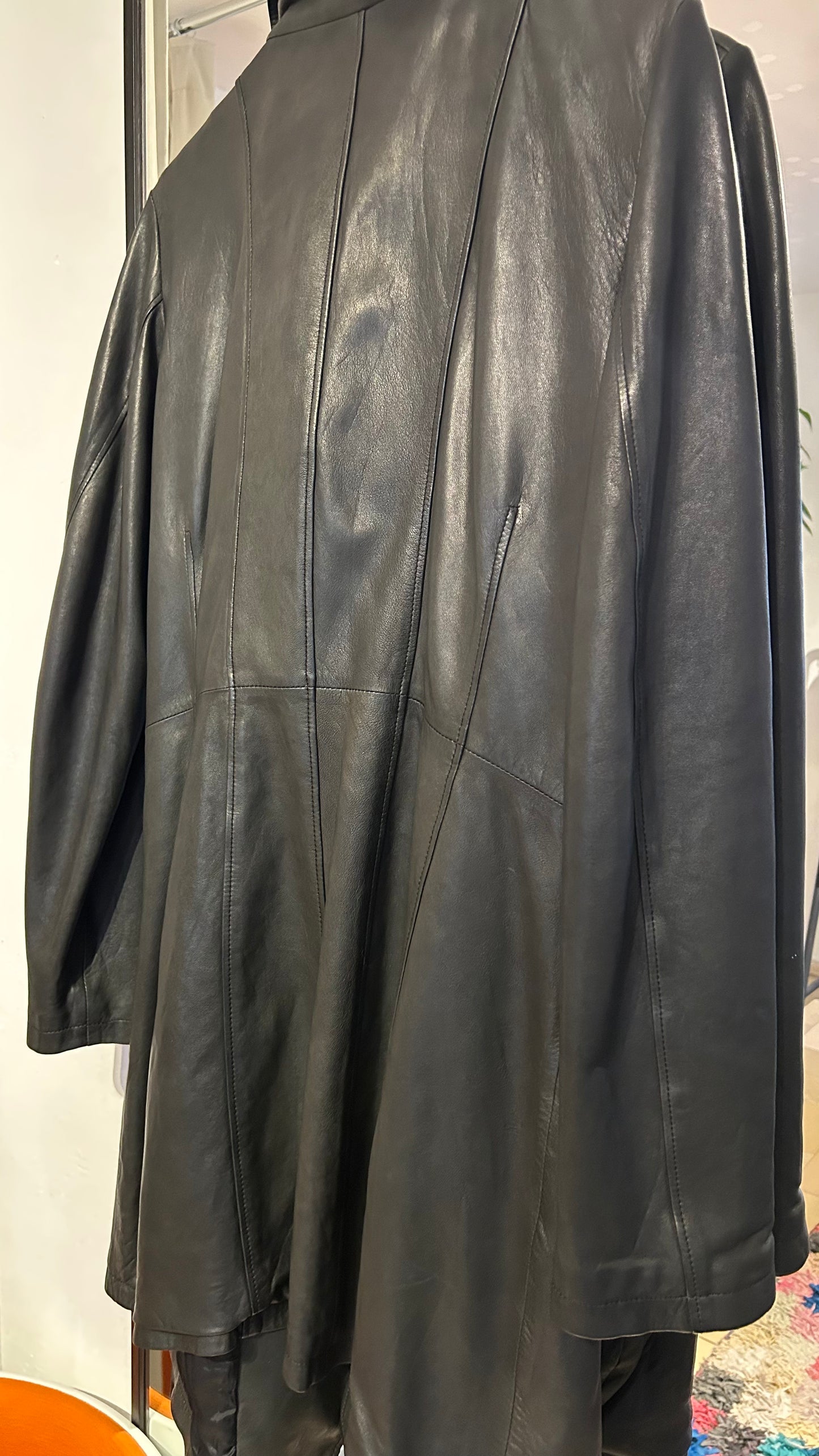 ANNETTE GÖRTZ Ledermantel dunkelbraun