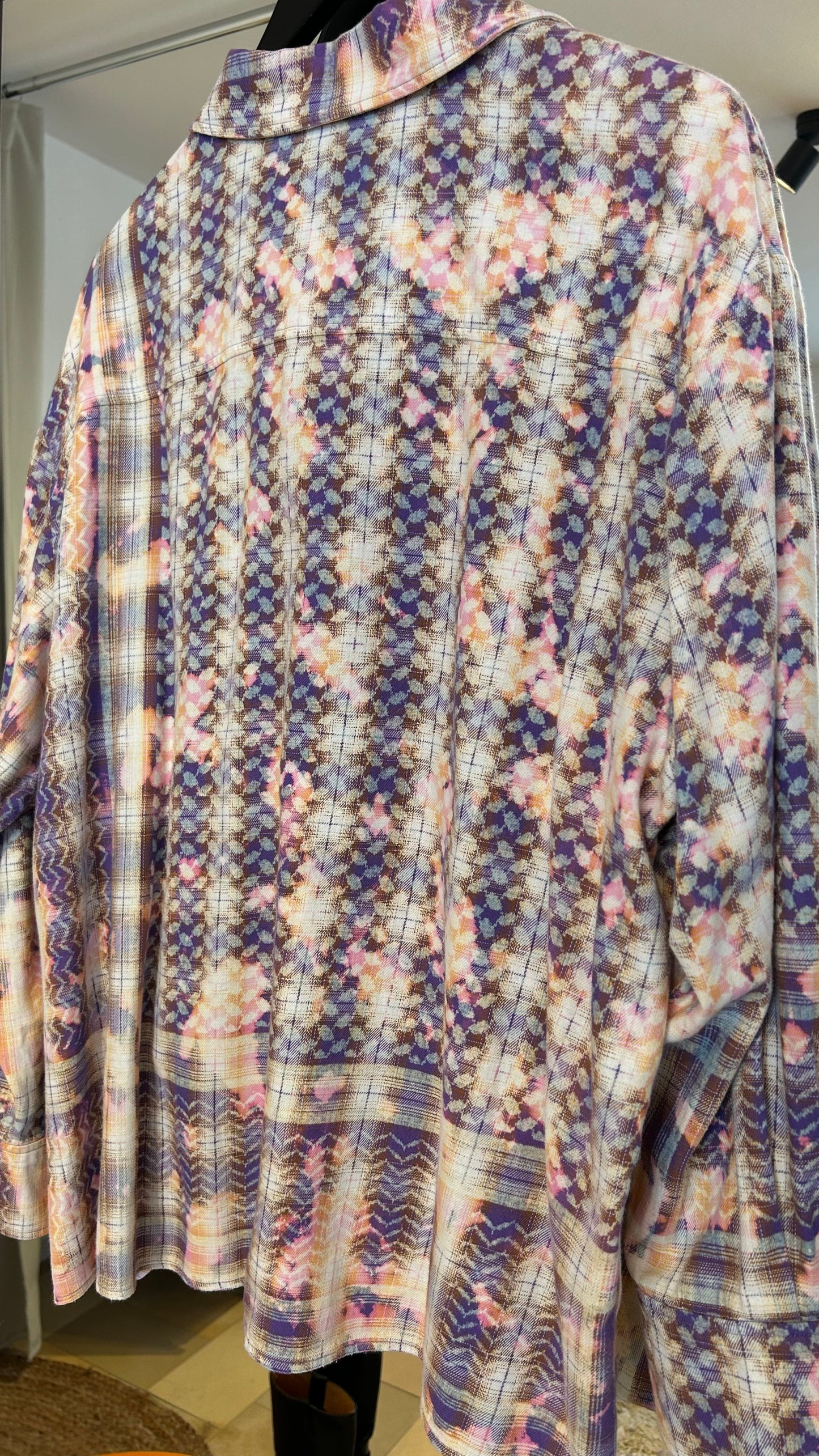 LALA BERLIN Bluse creme/lila/rosa