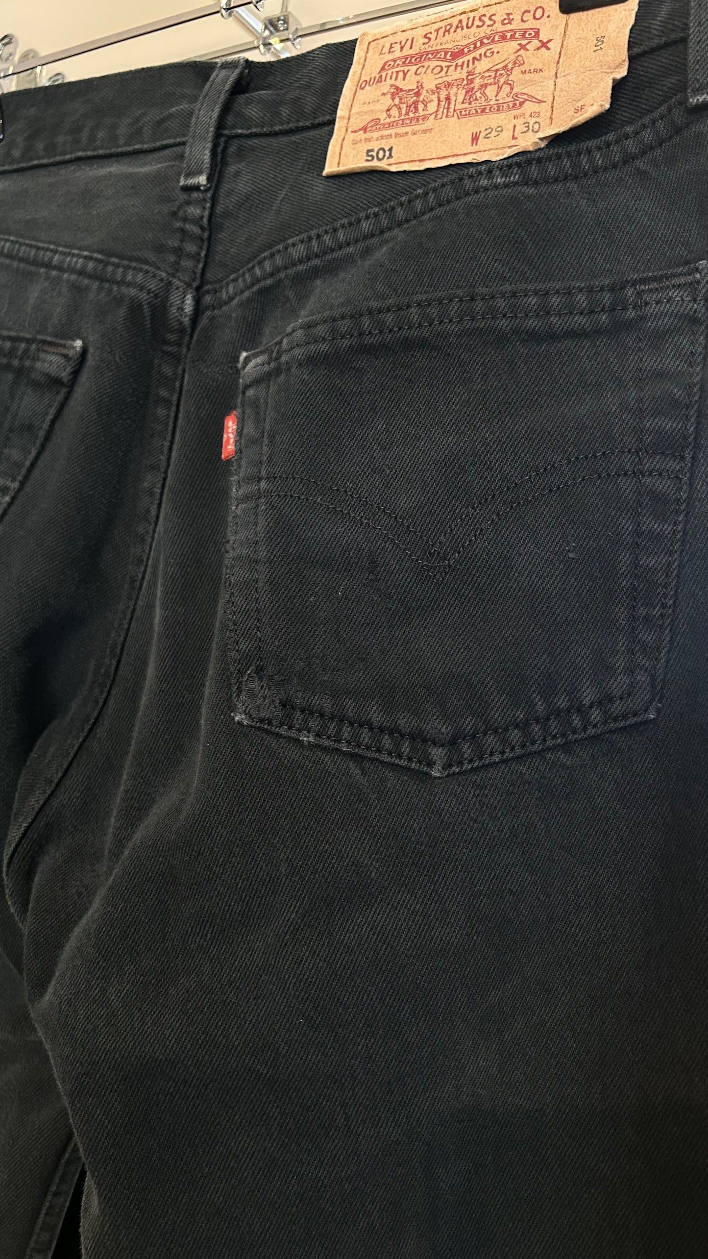 LEVIS 501 Jeans 29/30 schwarz