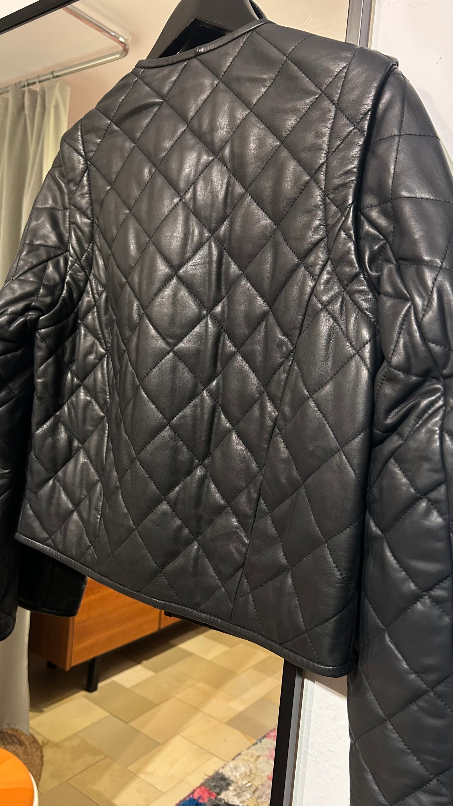 CLAUDIE PIERLOT Lederjacke schw. / S