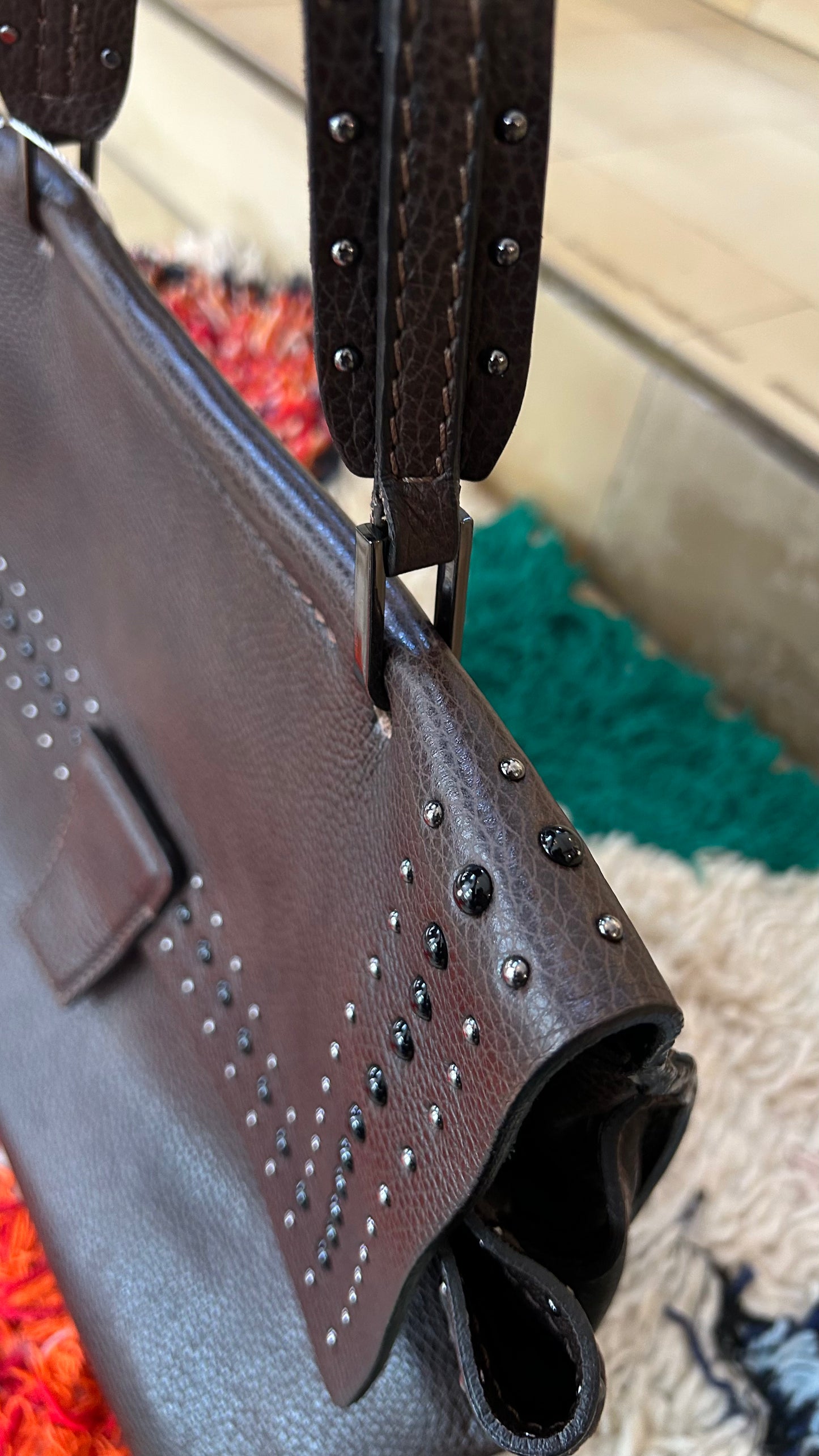 GIANNI CHIARINI Flapbag brown Studs