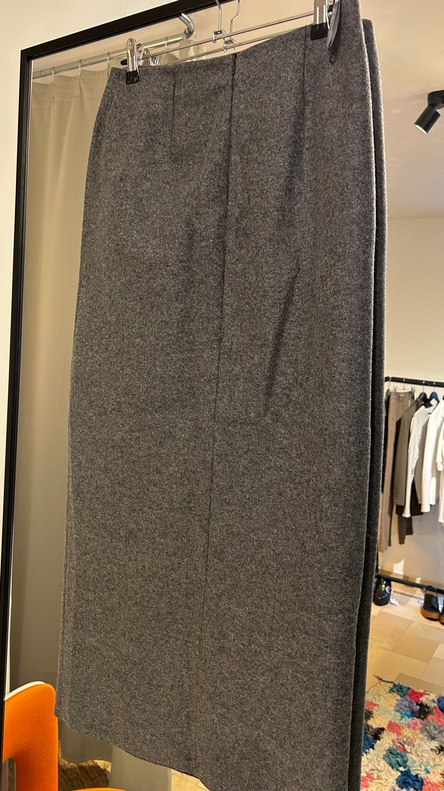 VINTAGE Maxirock anthrazit Boiled Wool / S