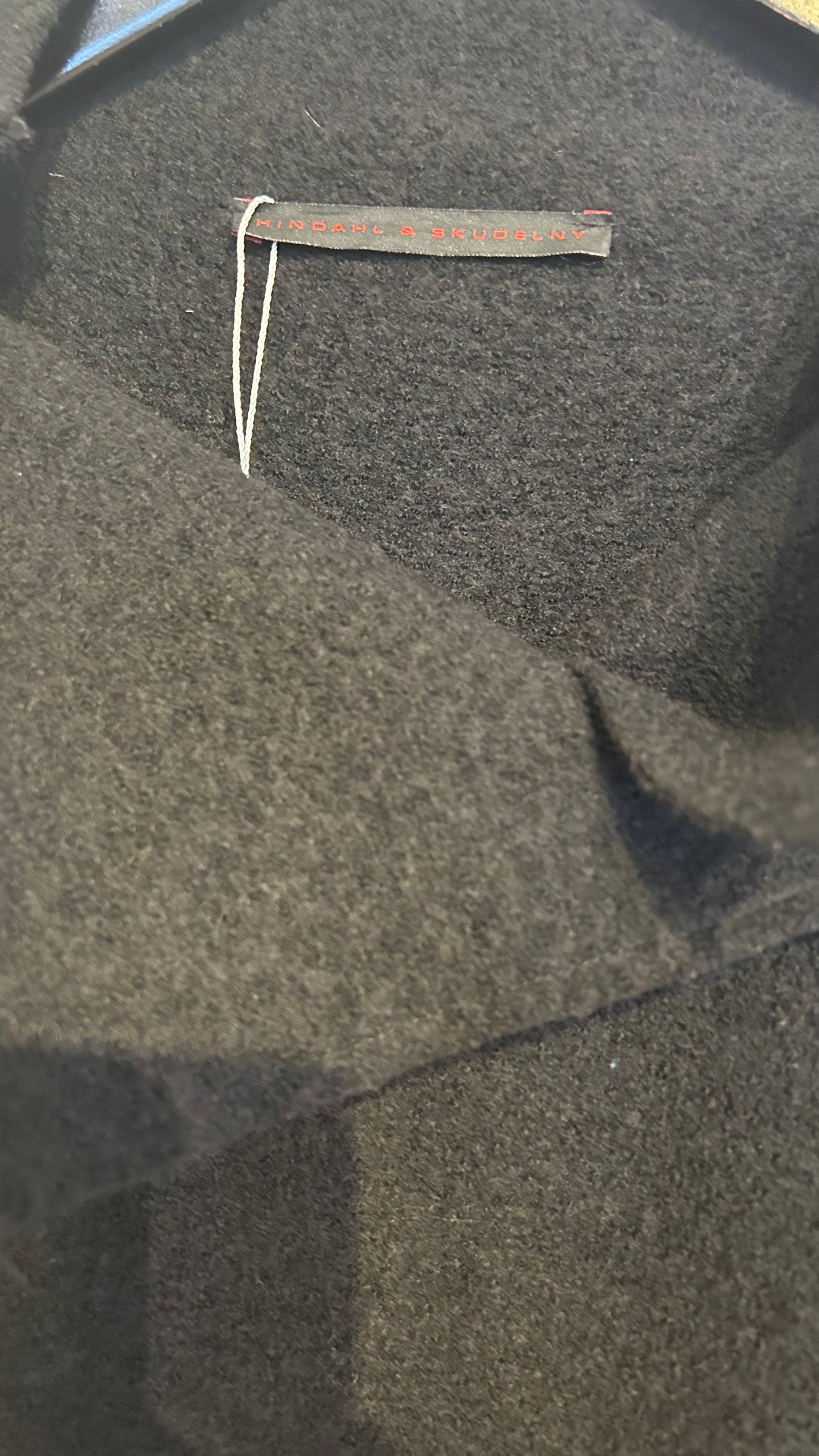 HINDAHL & SKUDELNY Wollmantel schwarz / M-L
