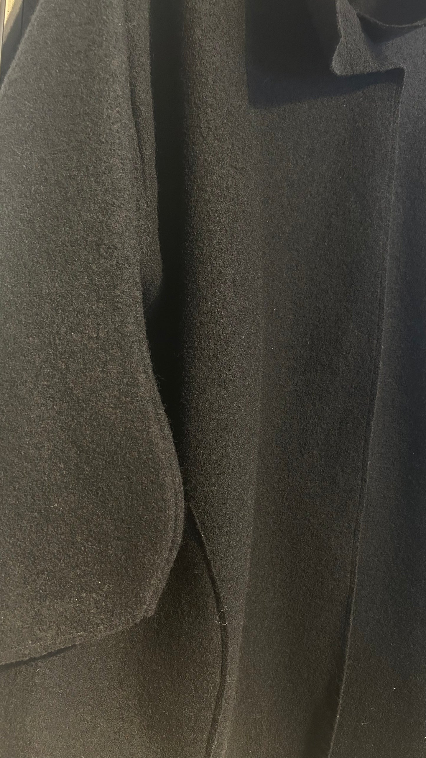 HINDAHL & SKUDELNY Wollmantel schwarz / M-L