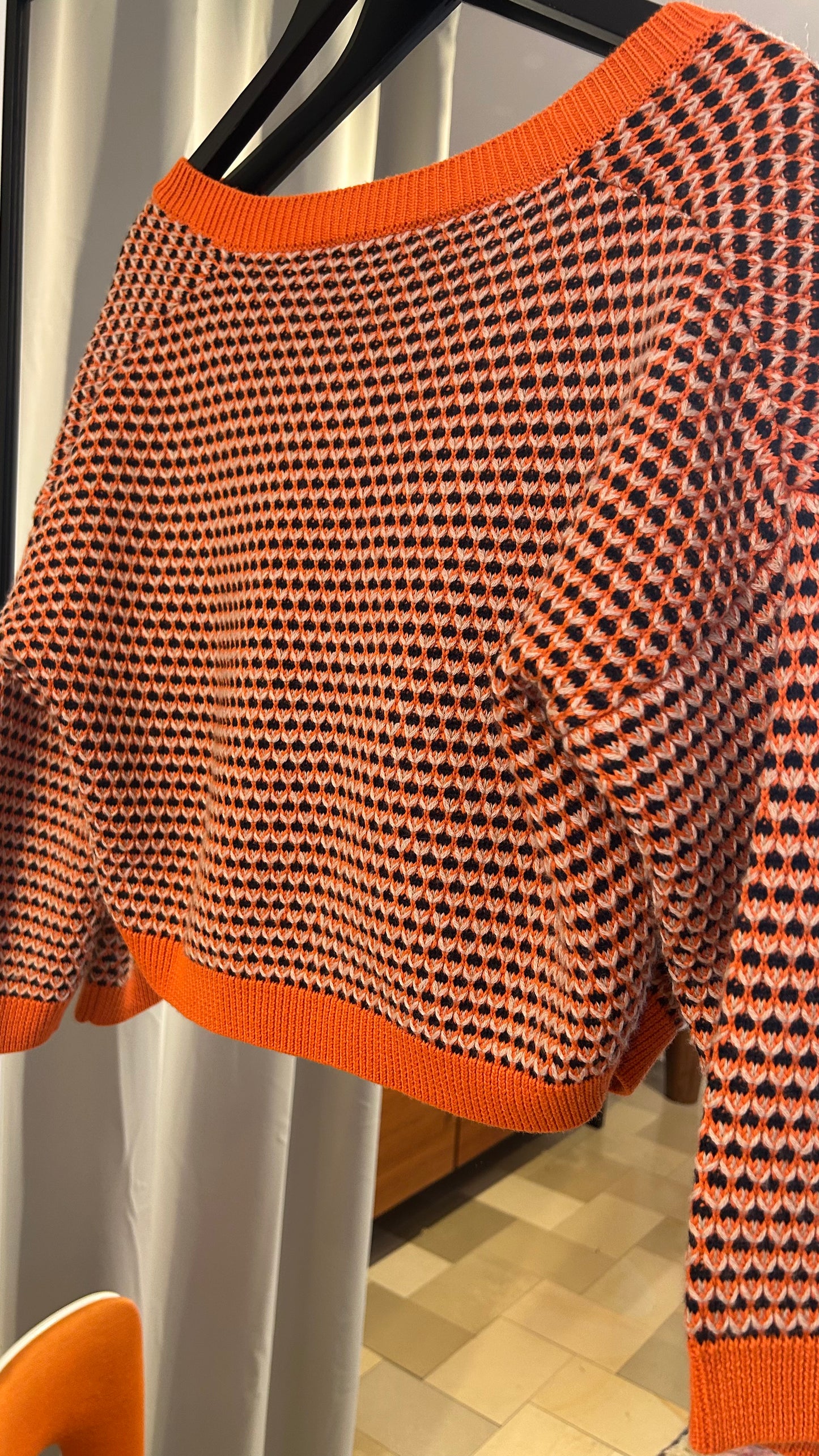 MAX & CO Strickpullover or./schw. / M