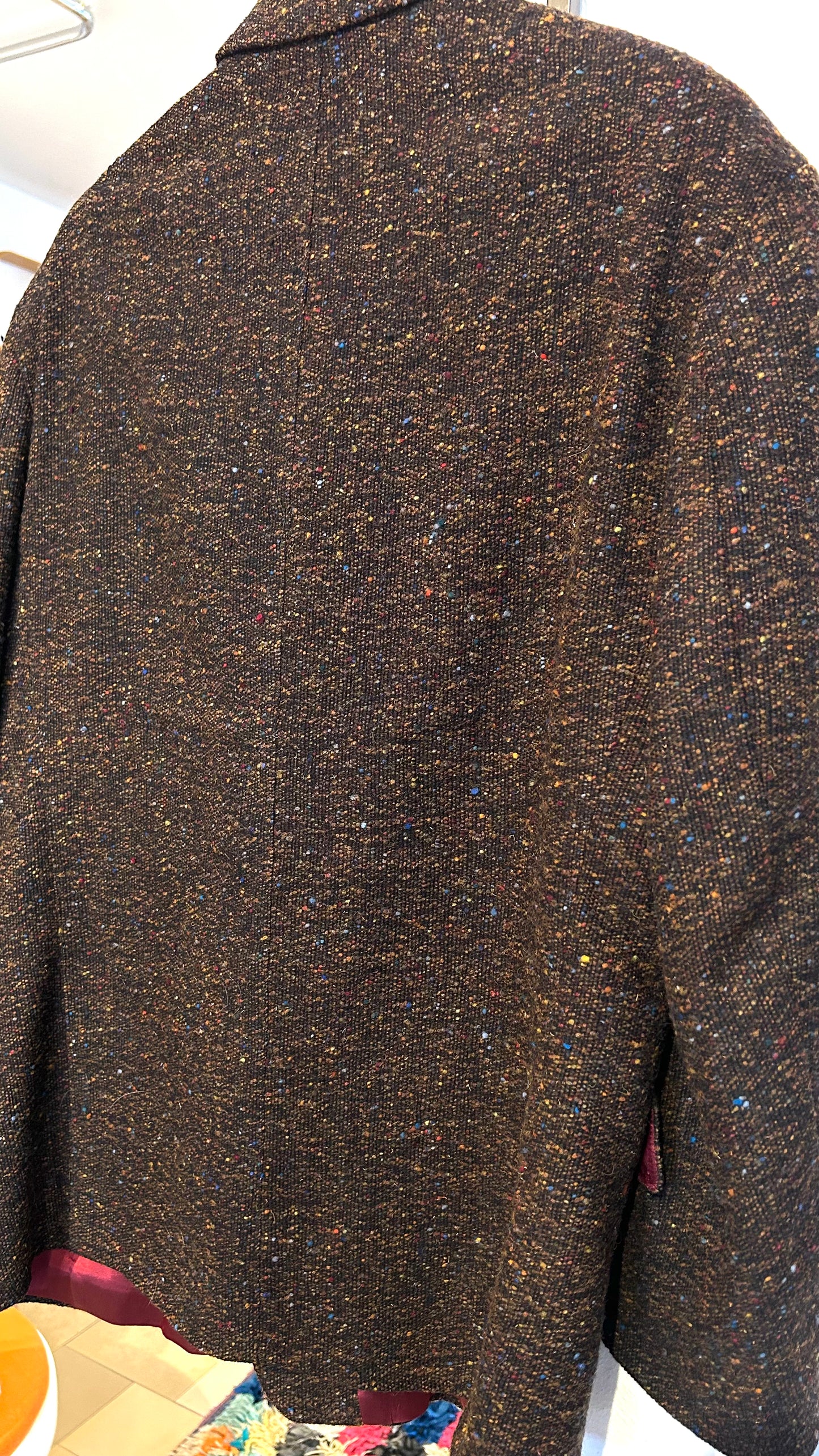 BOSS Vintage Tweed-Blazer braun melange