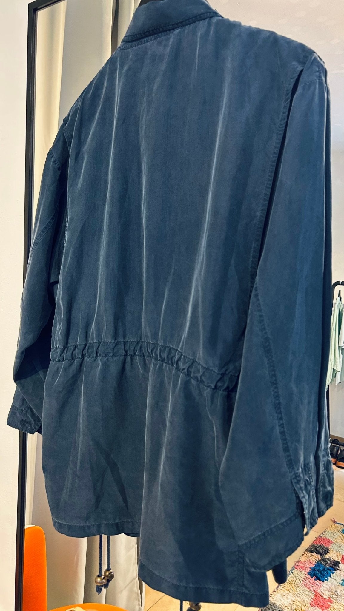 Vintage Seidenbluse Dunkelblau - lille.PLADS