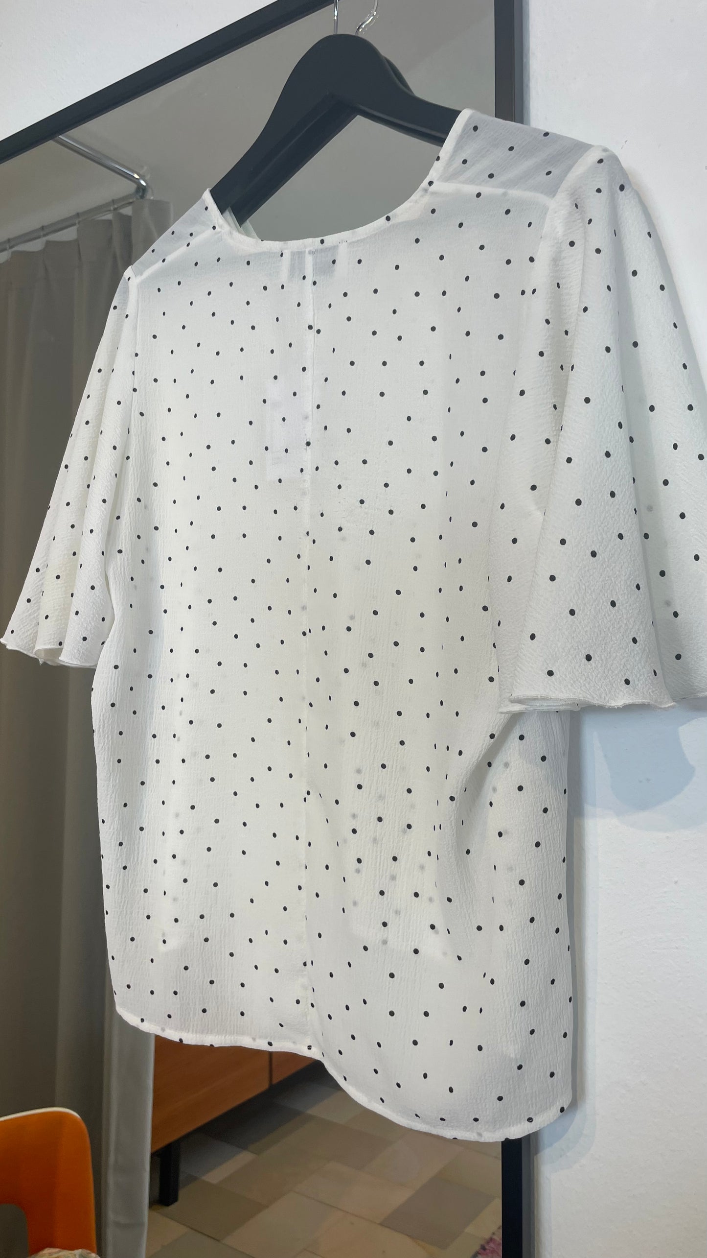 ESSENTIAL ANTWERP Blusenshirt mit Punkten / L