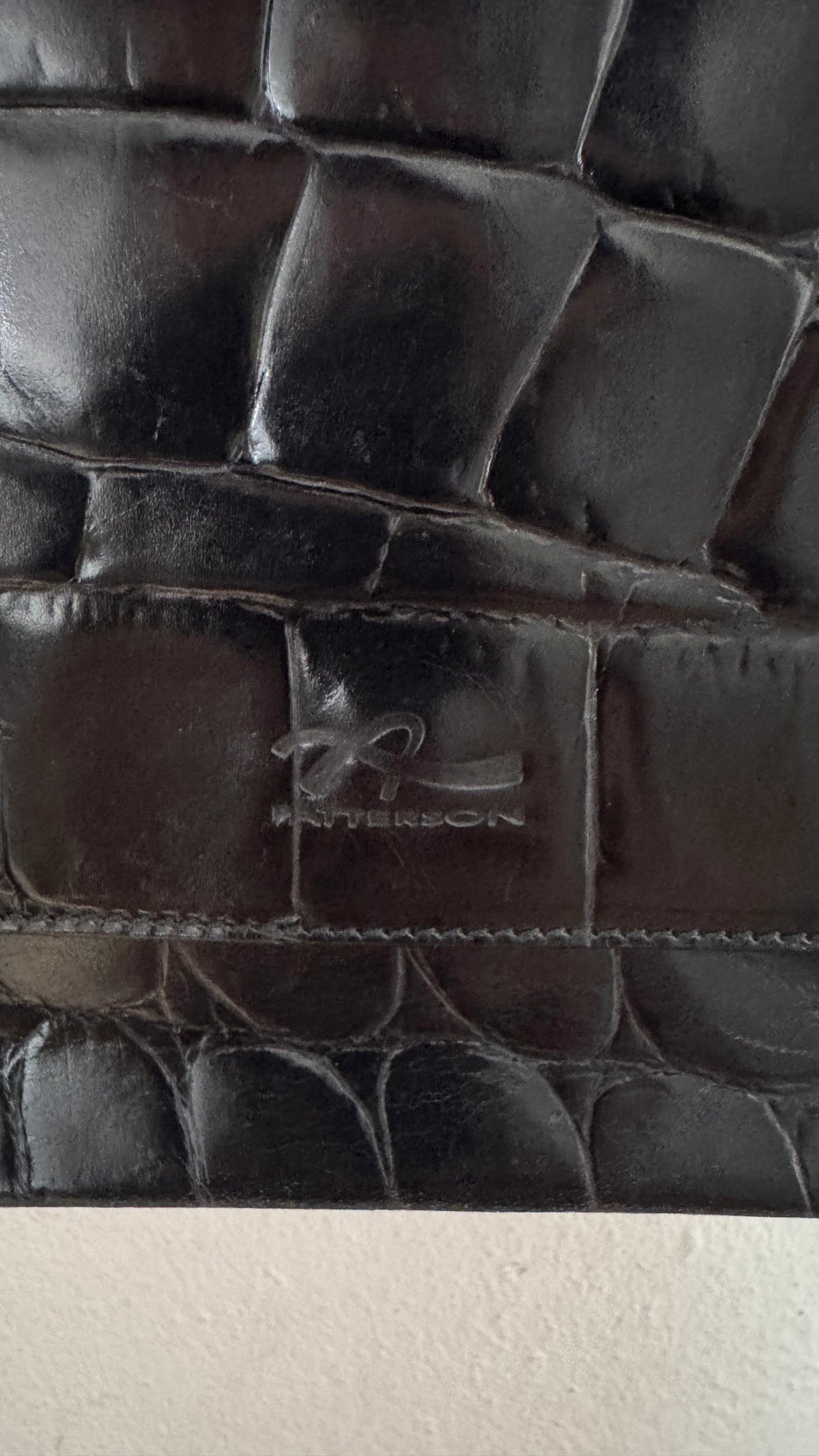 Patterson Vintage Schultertasche Krokoprägung