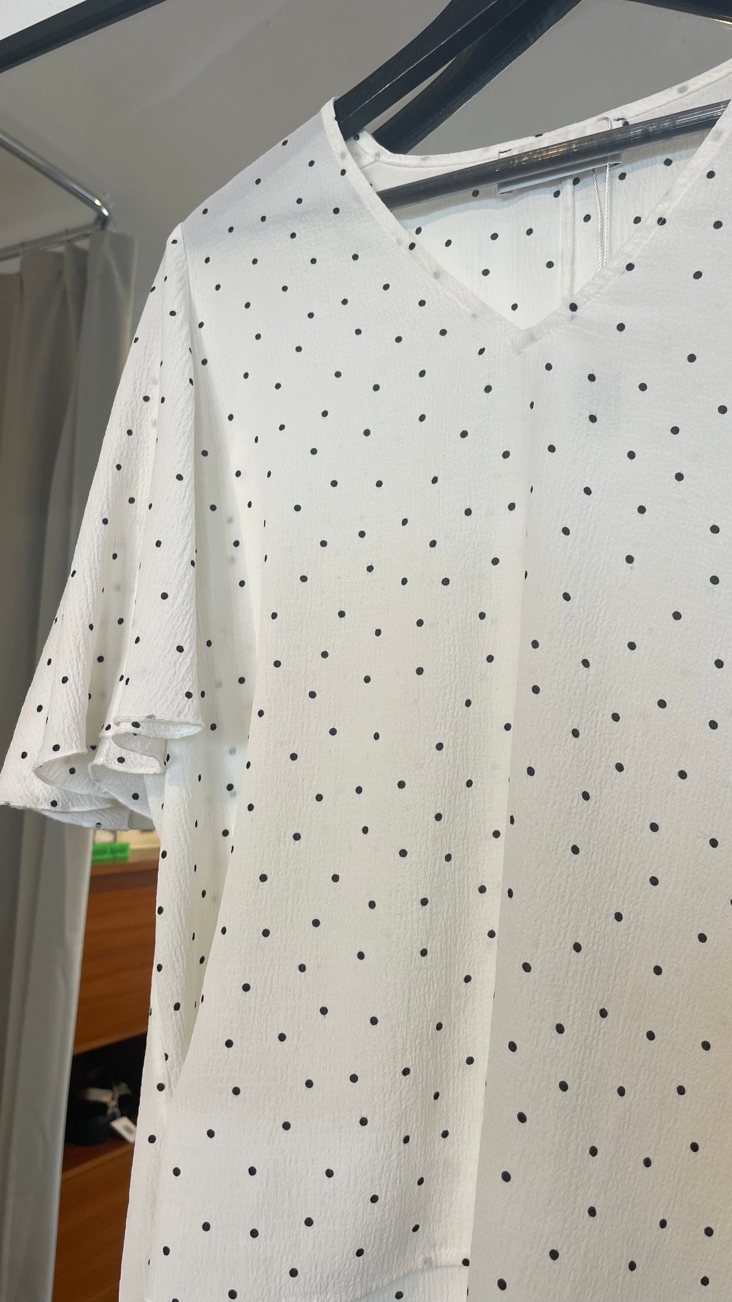 ESSENTIAL ANTWERP Blusenshirt mit Punkten / L