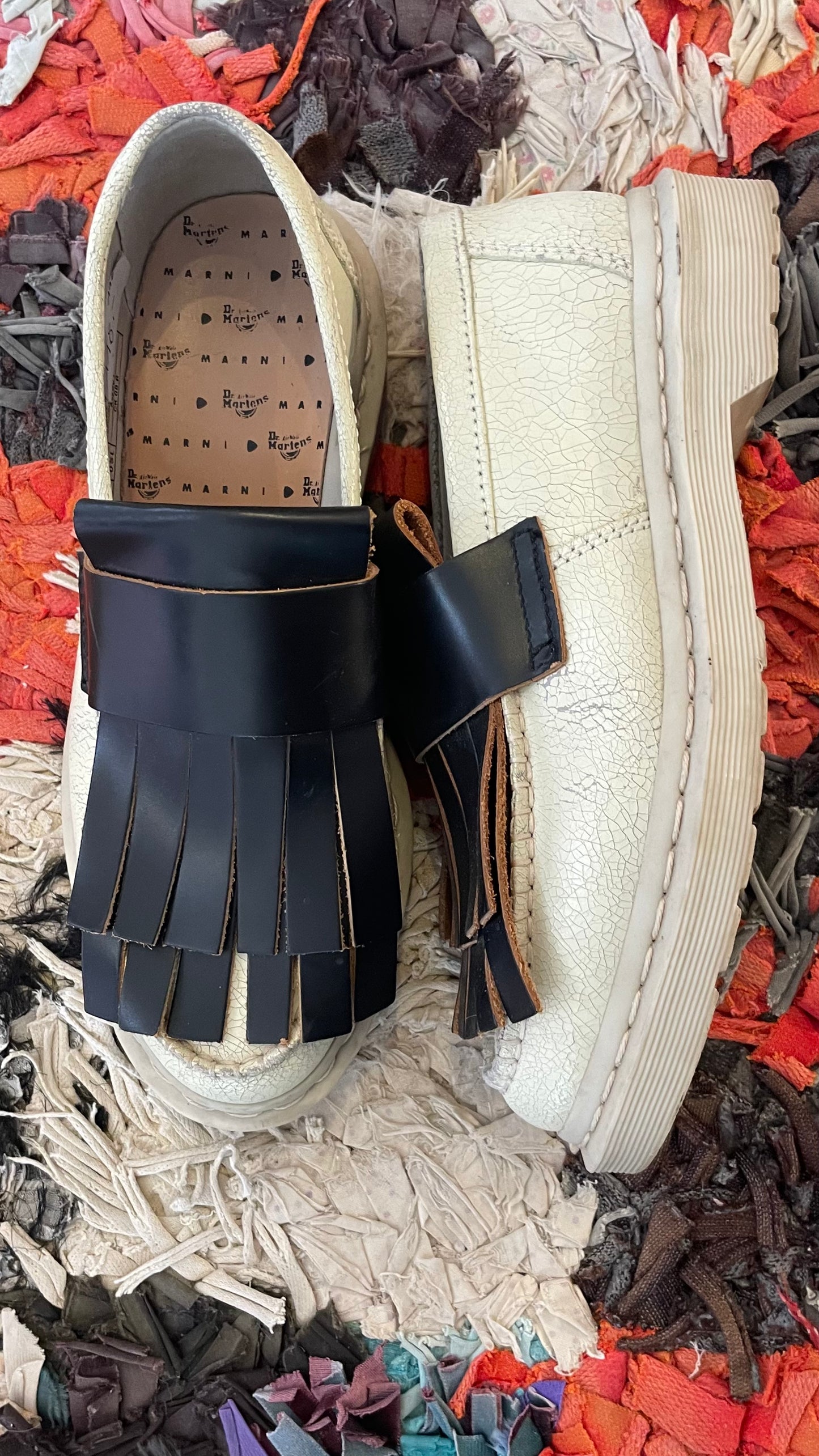 Dr. Martens & MARNI Loafer creme/schwarz / 40