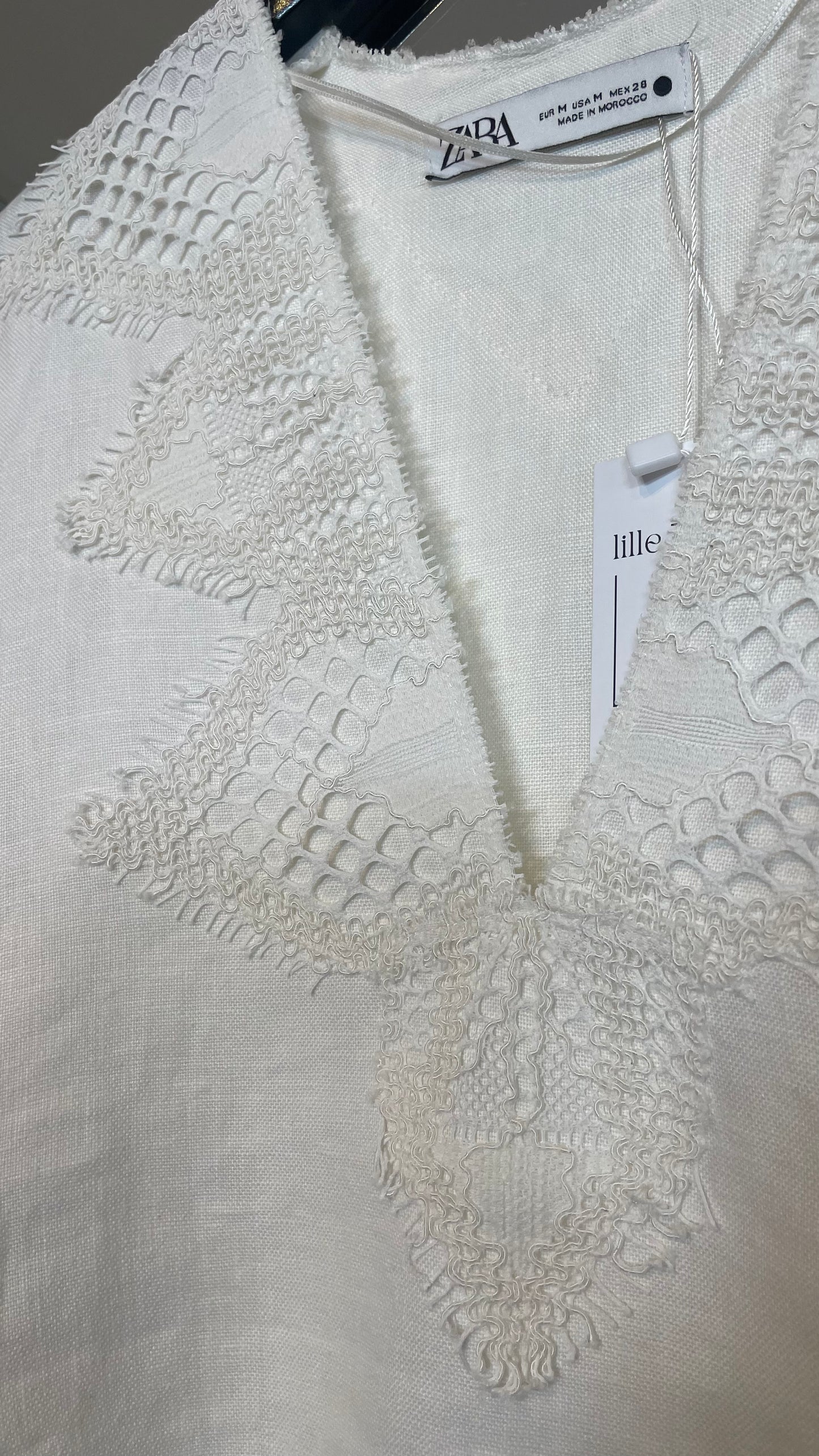 ZARA  Leinenoptik-Top / M
