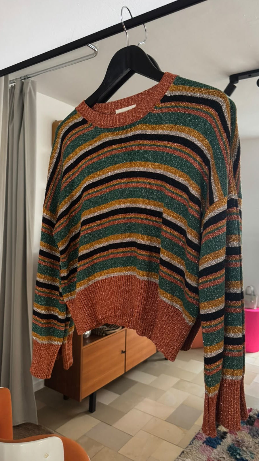 MOMONI Pullover Streifen Glitzer/ S