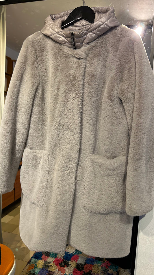 WHITE LABEL Teddy Mantel grau / 38