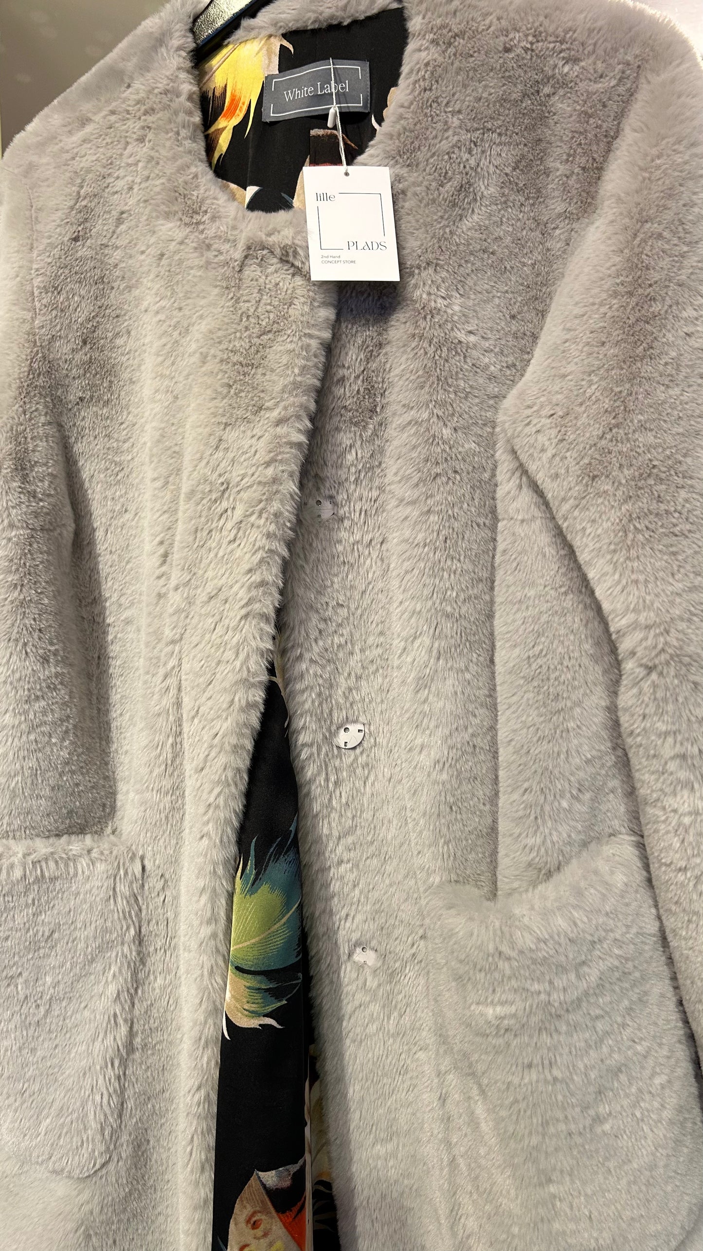 WHITE LABEL Teddy Mantel grau / 38