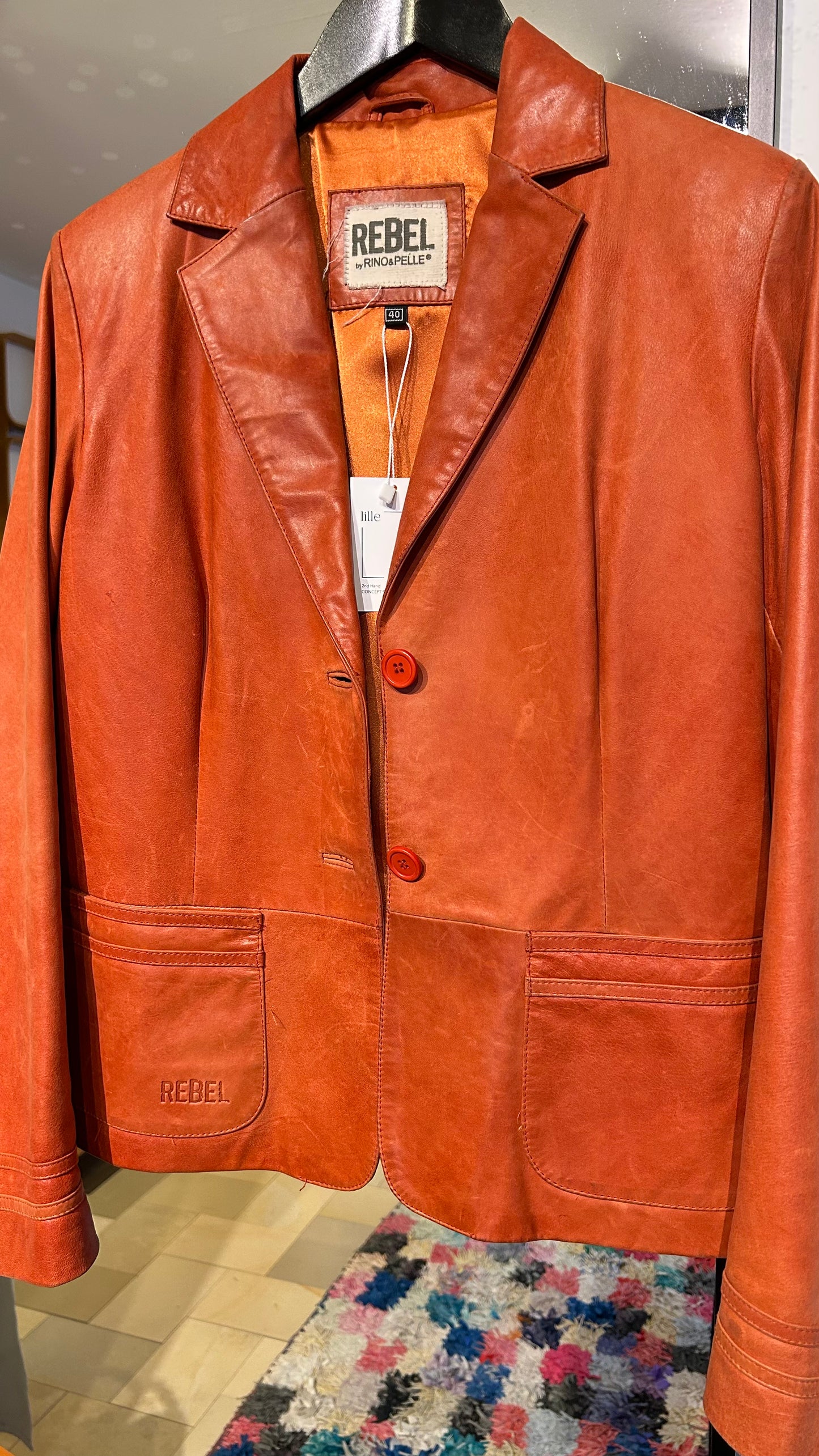 REBEL by Rino & Pelle - Lederjacke rostbraun / 40