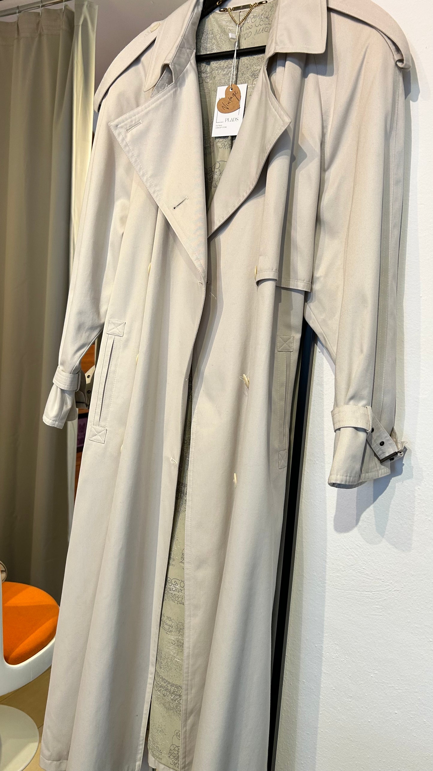 VINTAGE Trenchcoat creme / L