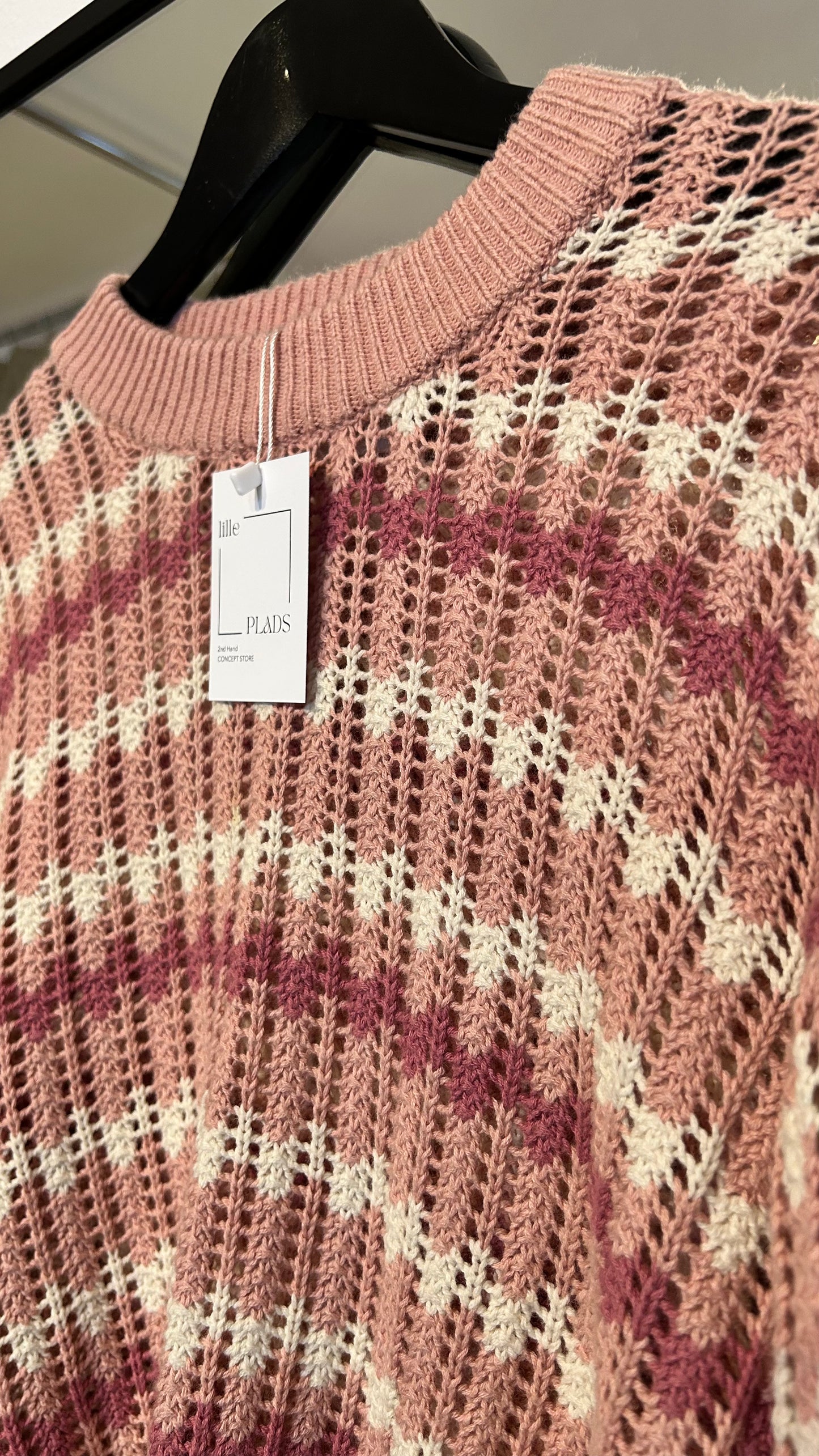 SAMSOE SAMSOE Strickpullover Lochstrick rosa / S