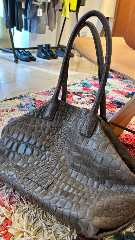 LIEBESKIND Shopper graubraun Kroko