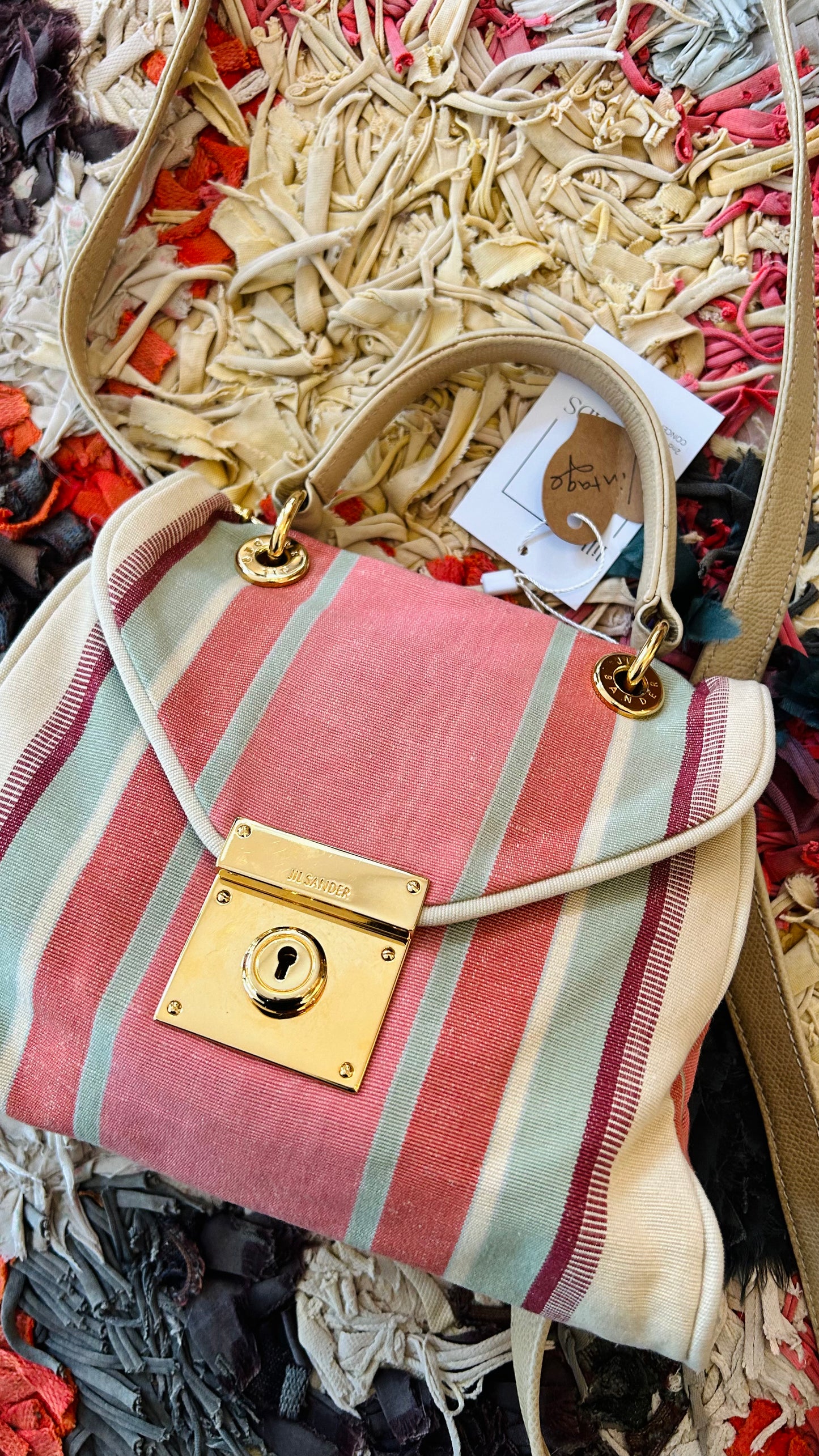 JIL SANDER Vintage Mini Bag Leinen