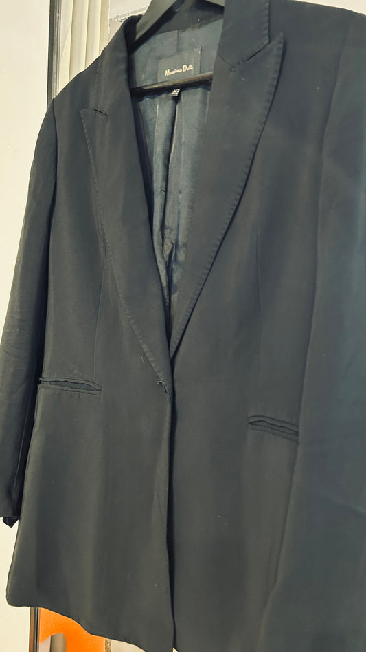 MASSIMO DUTTI Blazer fließend schwarz