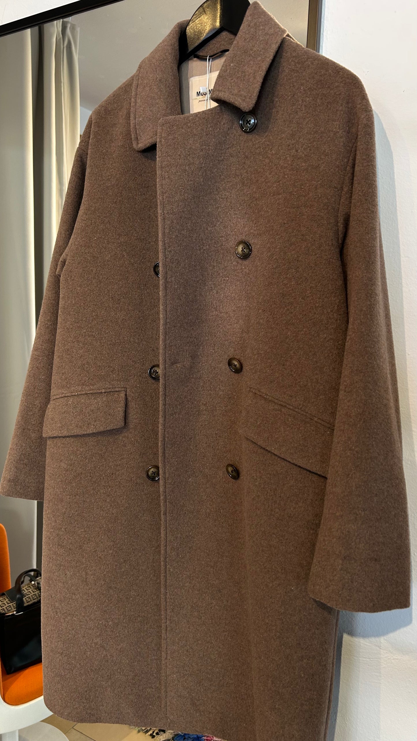 MOS MOSH Wollmantel braun / 36