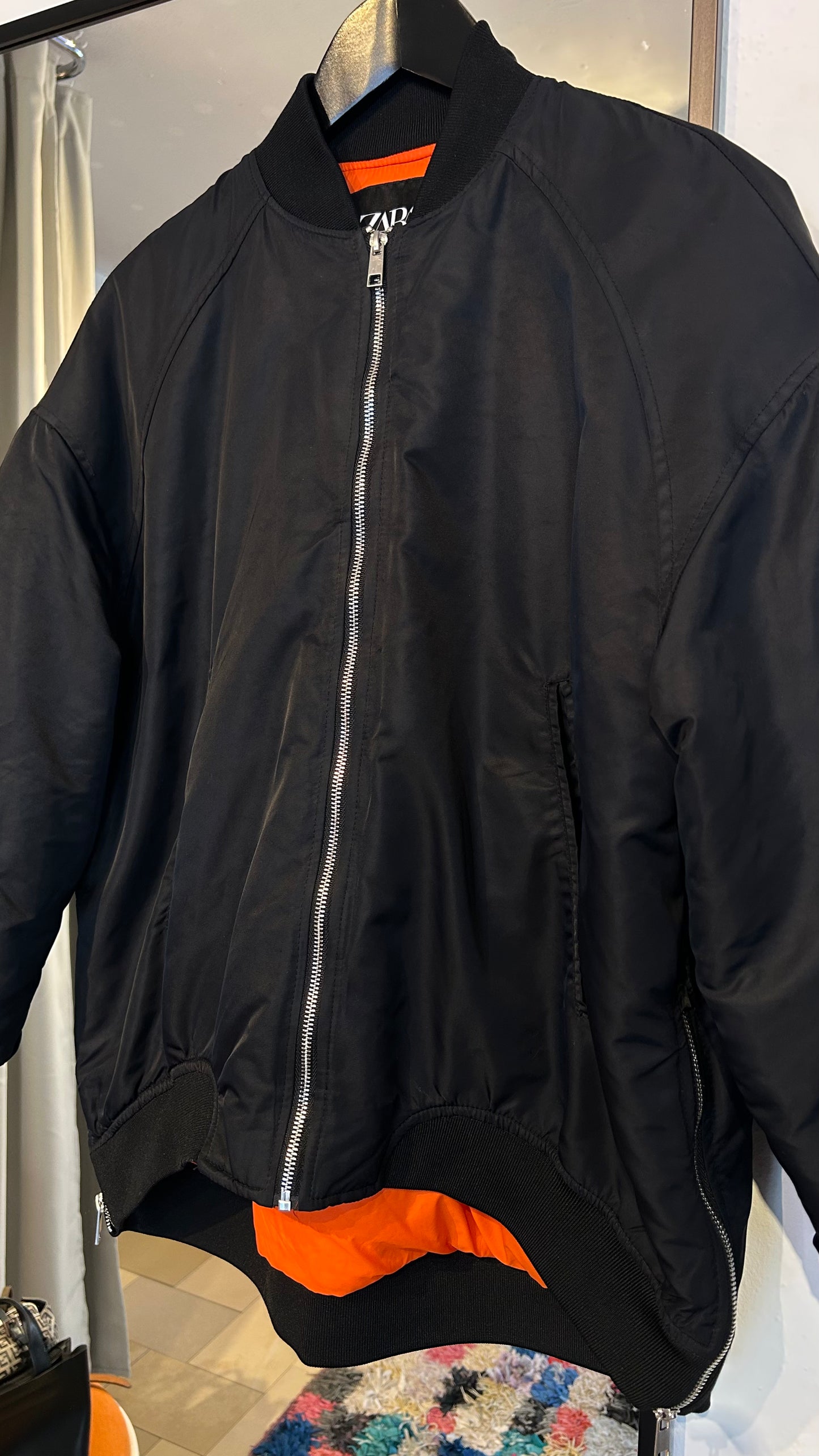 ZARA Bomberjacke schwarz / S