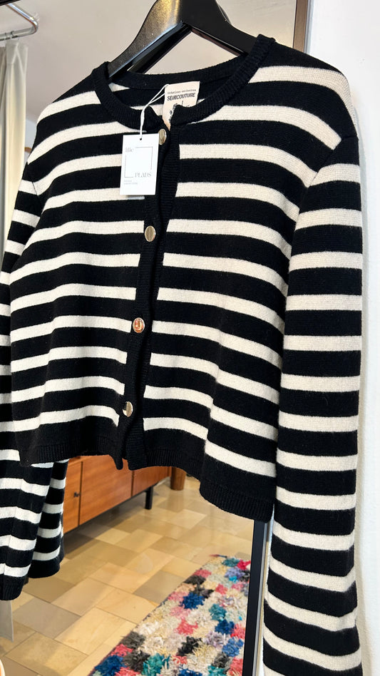 SEMICOUTURE Strickjacke Streifen / L