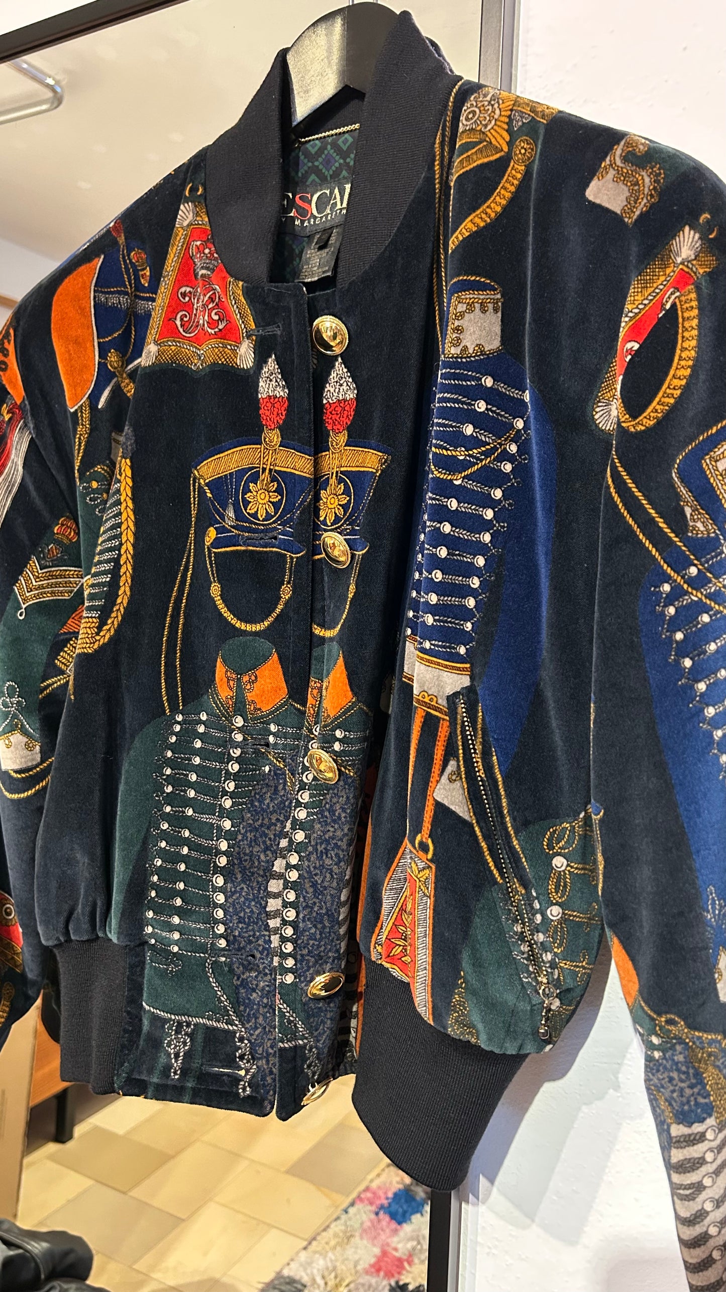 ESCADA Vintage Bomberjacke Samt / M