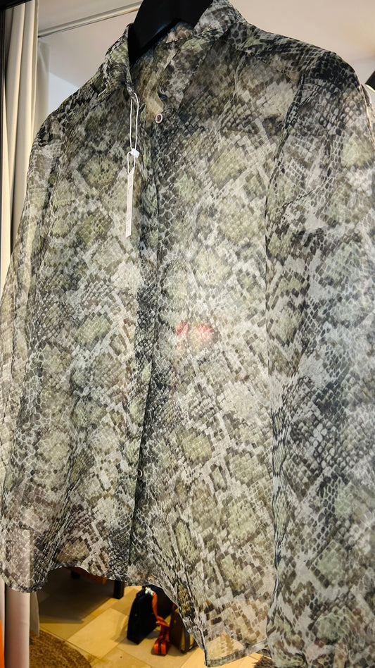 RIANI Bluse grün Snake