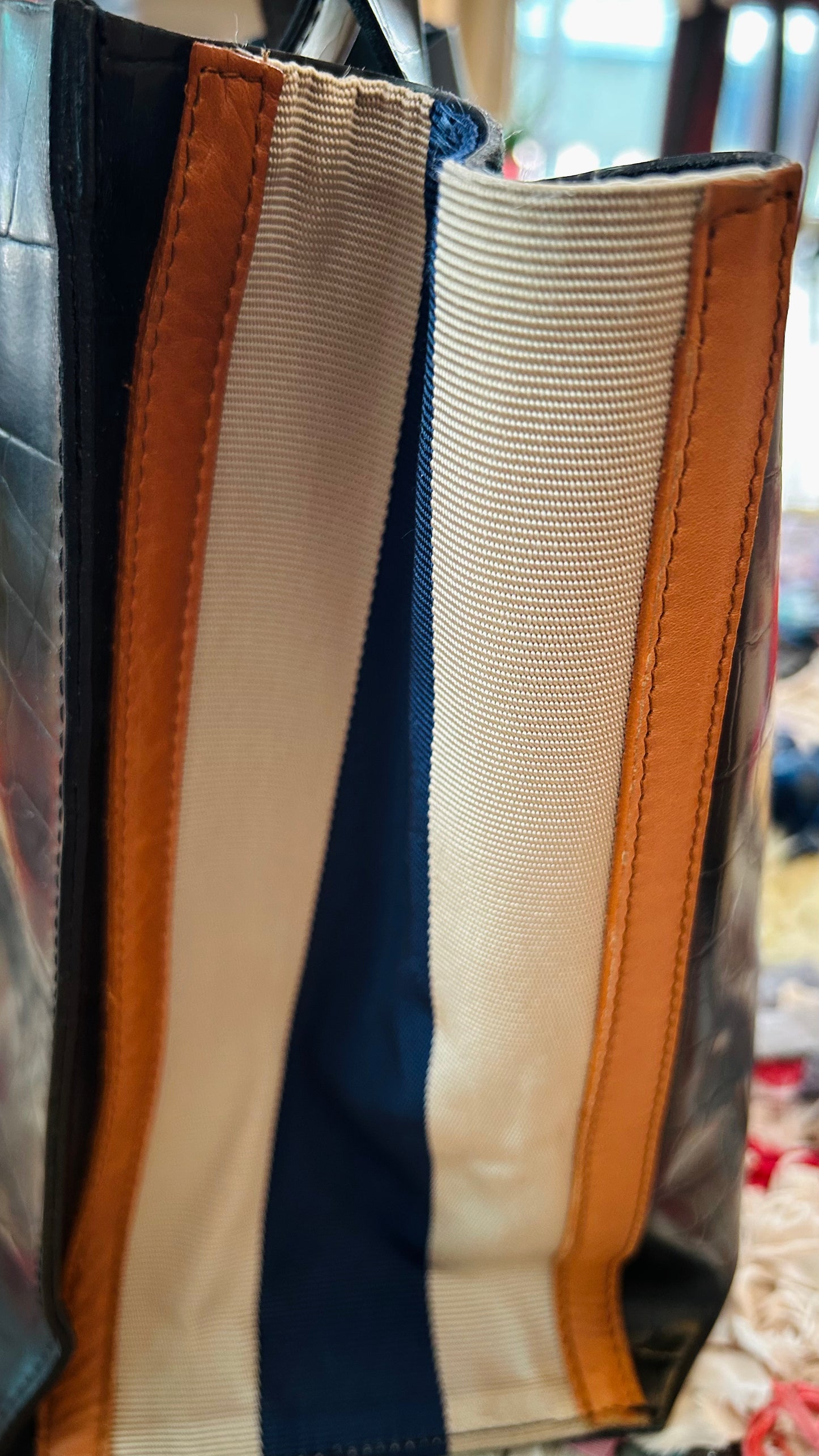 FURLA Vintage Tasche Kroko / Multicolor