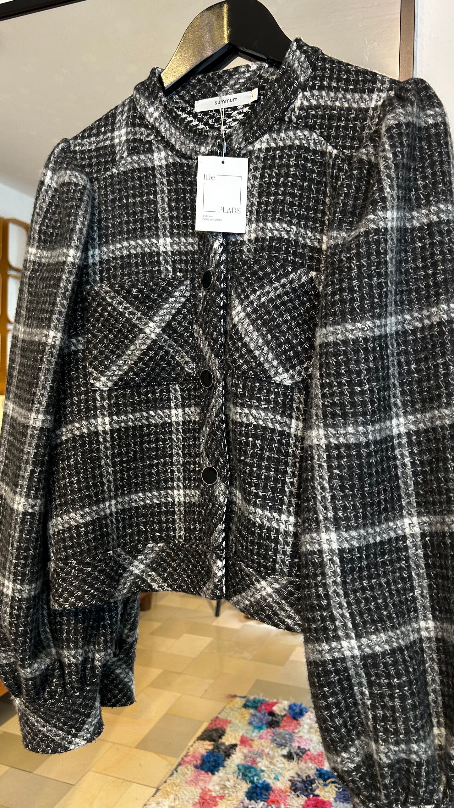 SUMMUM Jacke grau/weiß / L