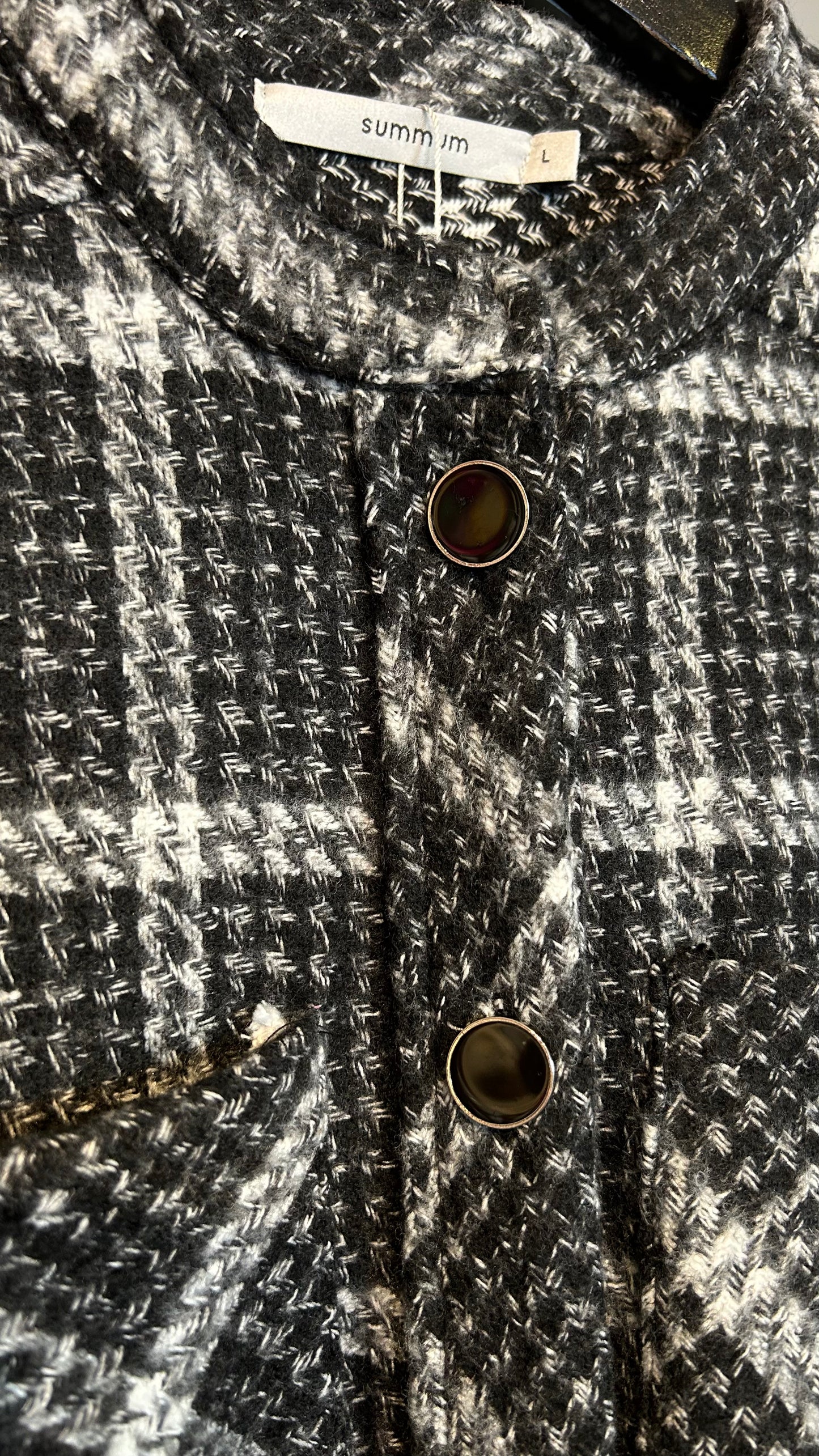 SUMMUM Jacke grau/weiß / L