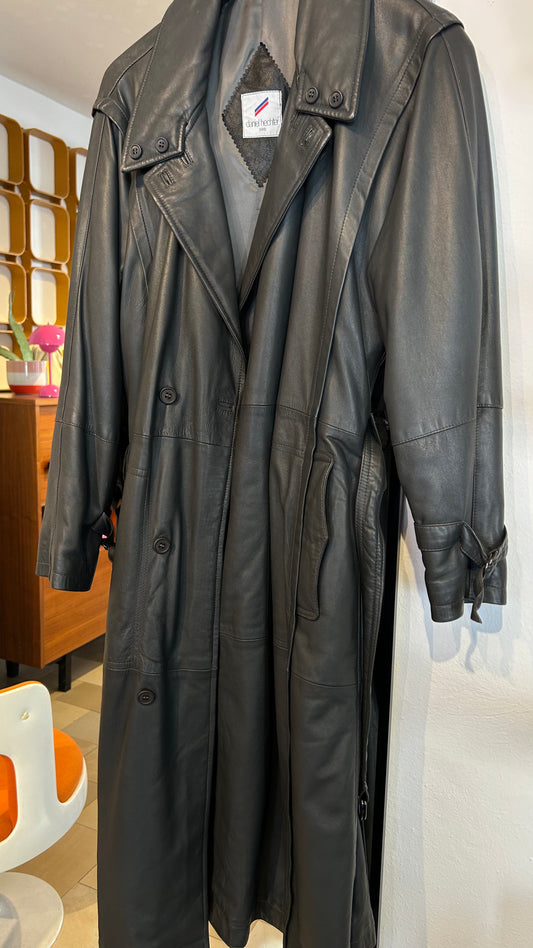 DANIEL HECHTER Vintage Ledermantel dk.grau / XL